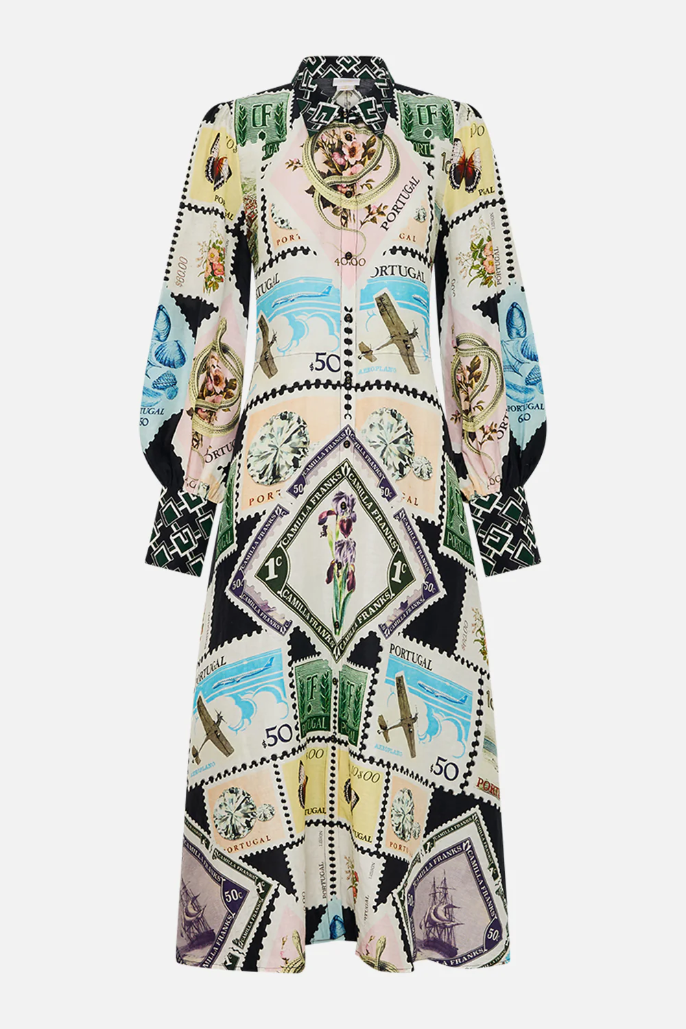 WAIST TIE SHIRT DRESS MY PORTO PEN PAL - Image 3
