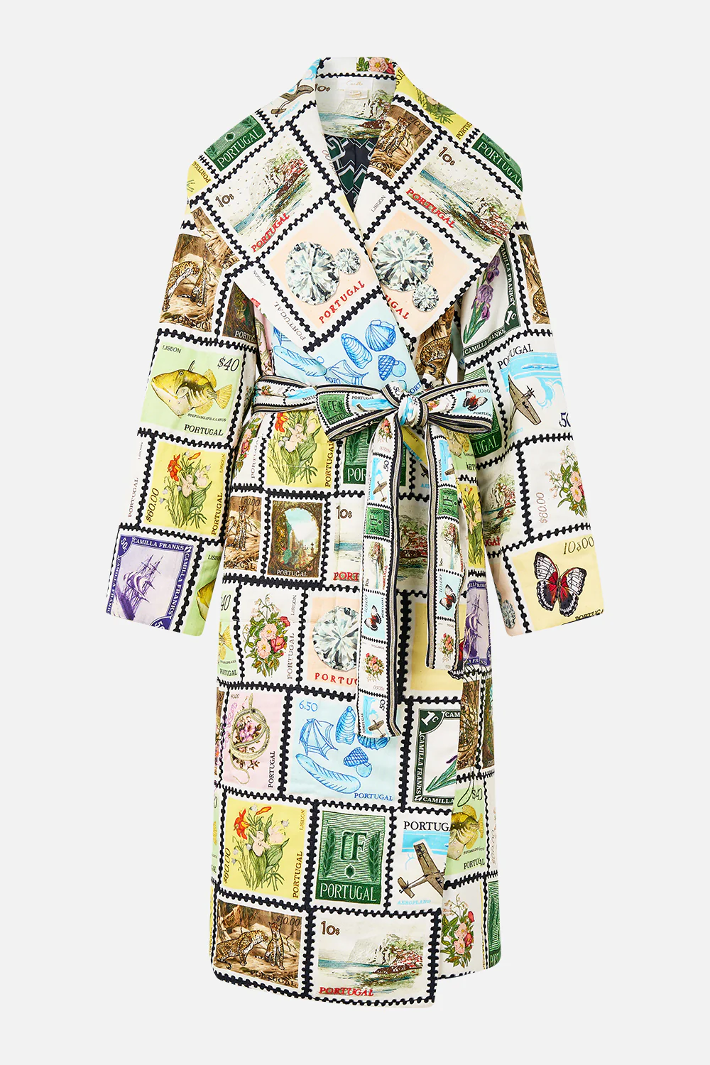 QUILTED LONG WRAP COAT MY PORTO PEN PAL - Image 3