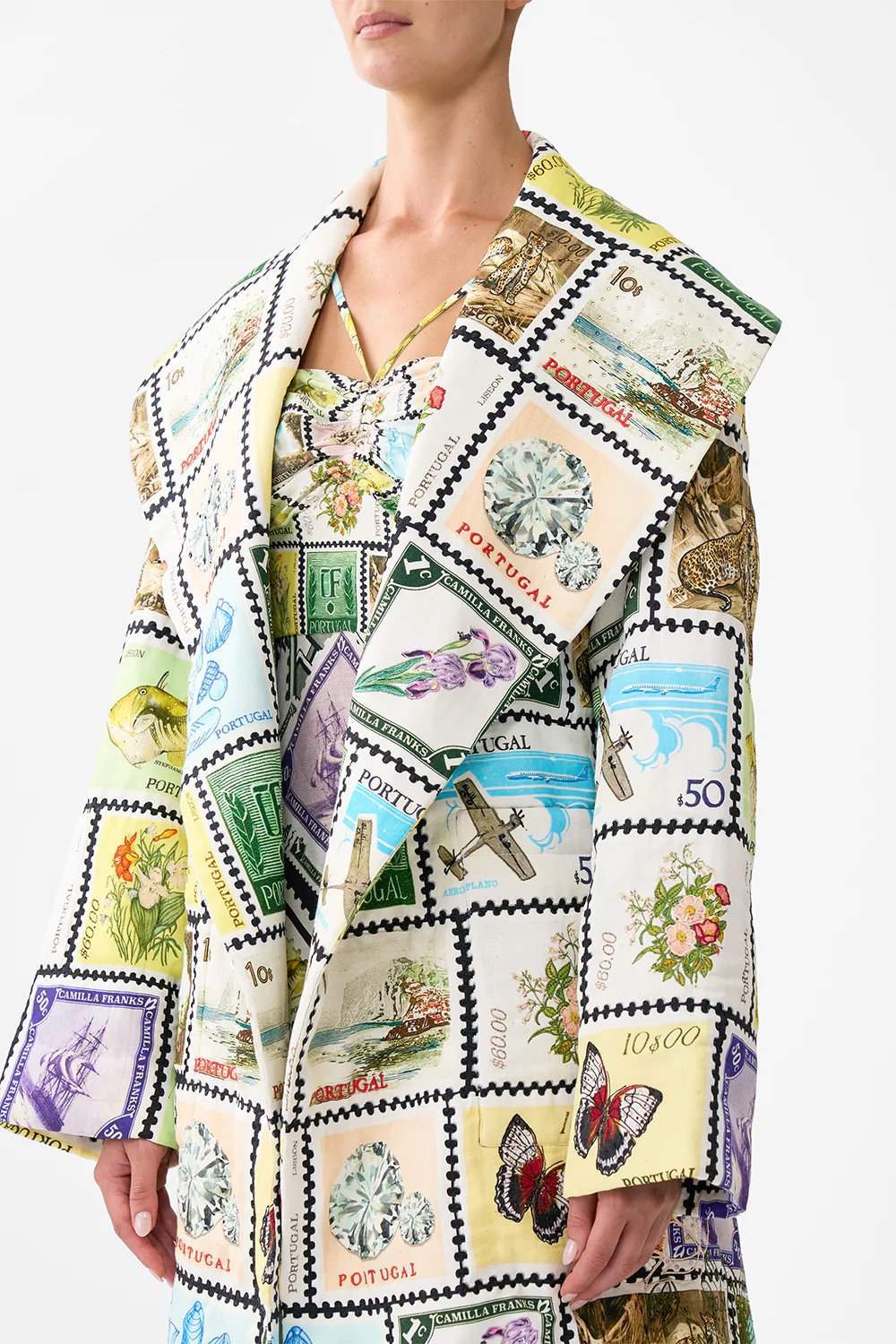 QUILTED LONG WRAP COAT MY PORTO PEN PAL - Image 5