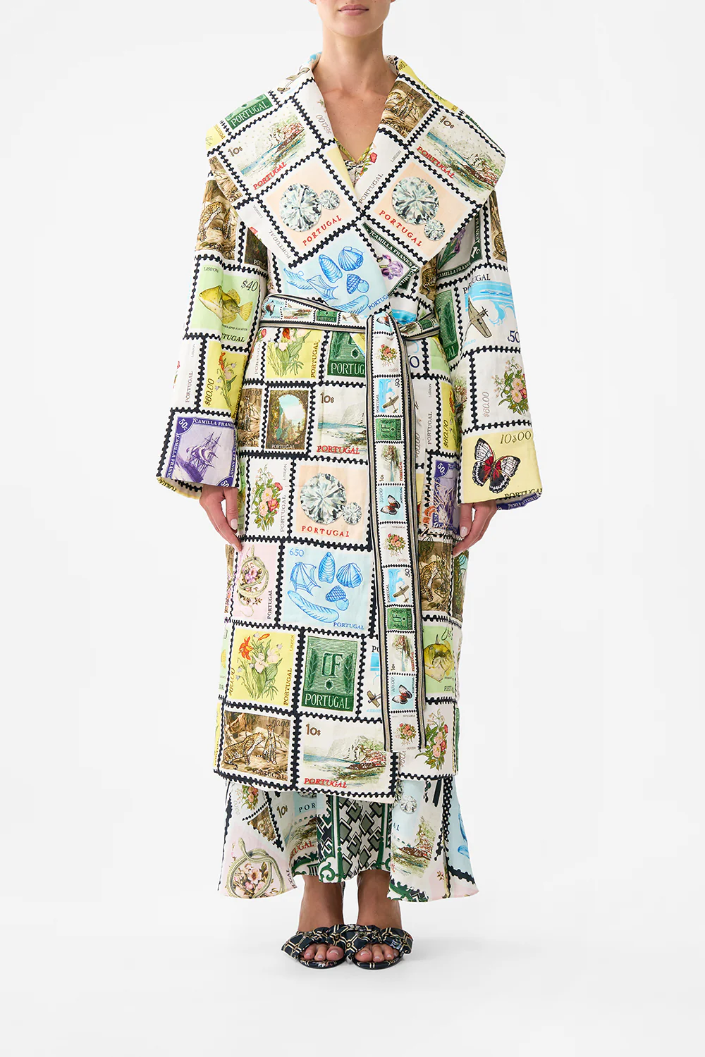QUILTED LONG WRAP COAT MY PORTO PEN PAL - Image 7