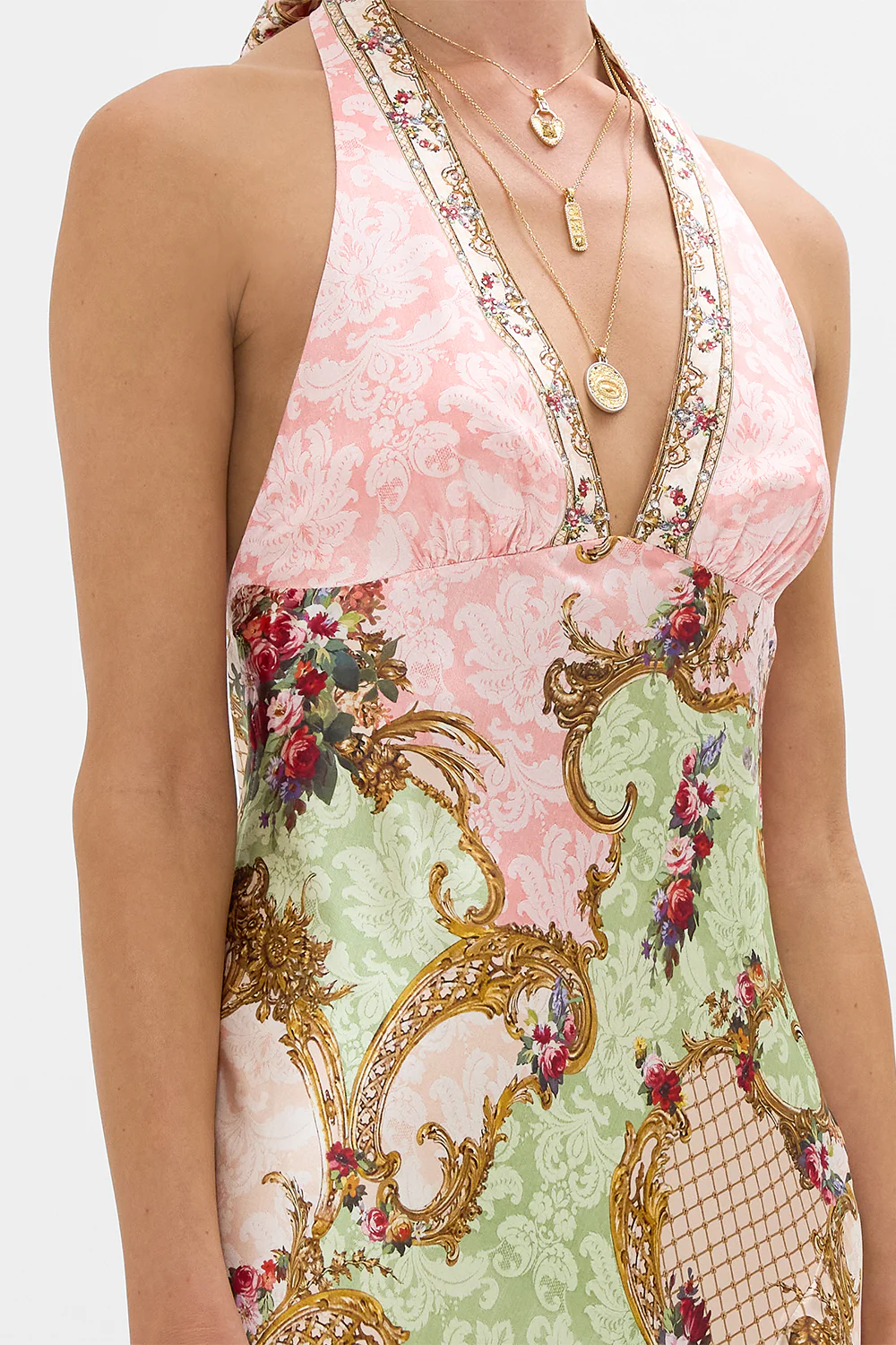BIAS HALTER DRESS WITH RUFFLE HEM THE QUEENS QUARTERS - Image 6