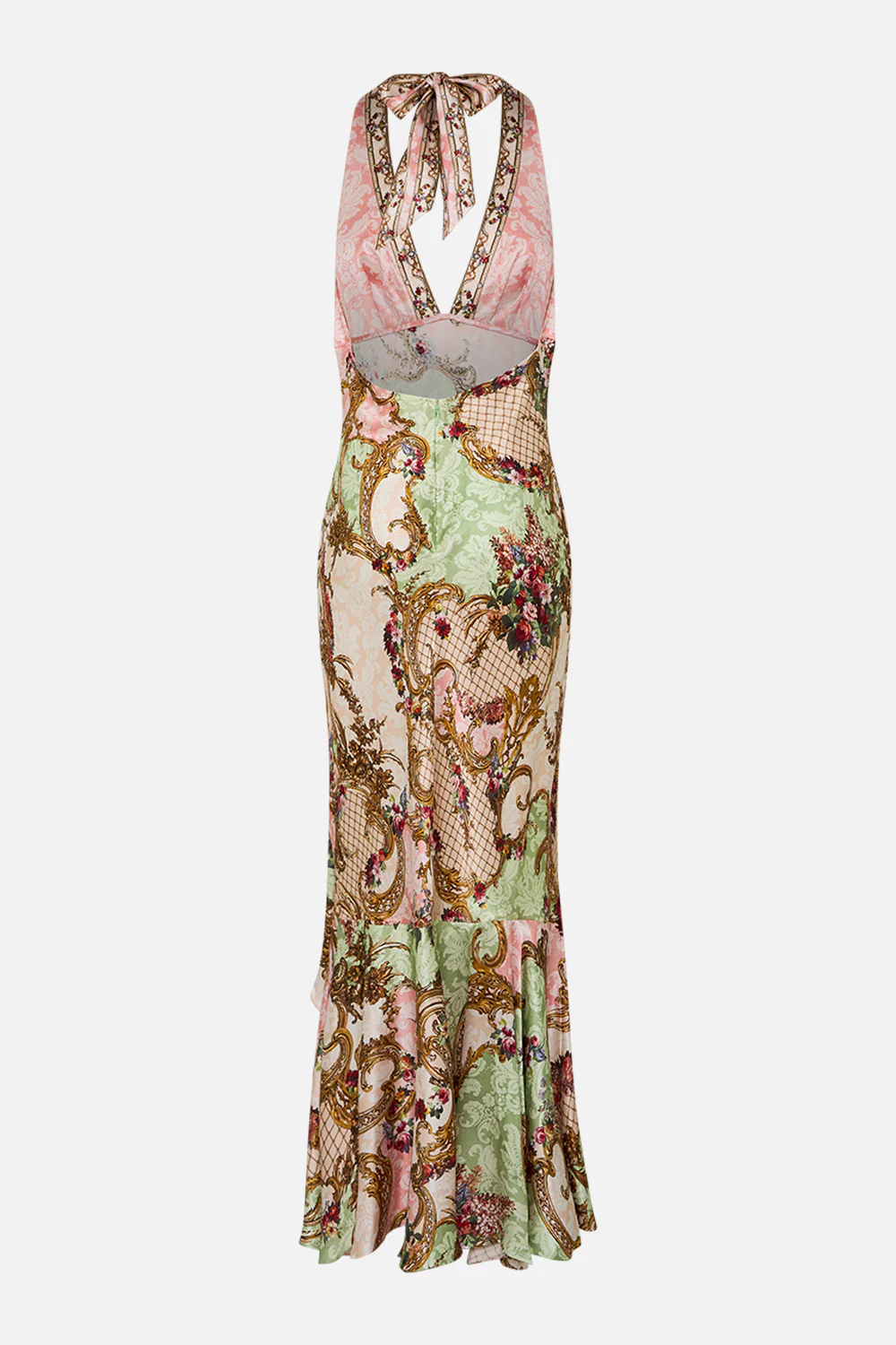 BIAS HALTER DRESS WITH RUFFLE HEM THE QUEENS QUARTERS - Image 7