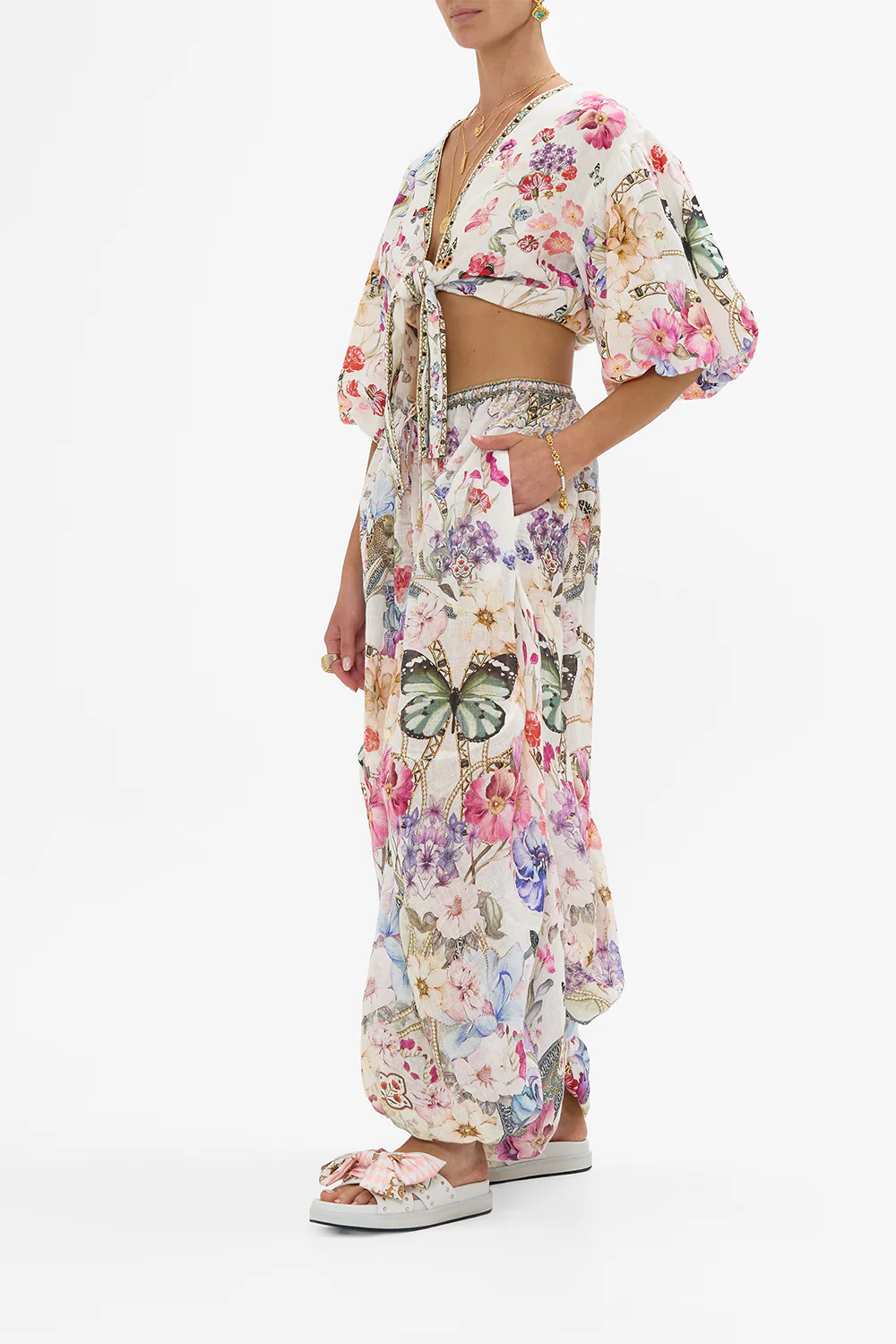 PANELLED HAREM PANT WITH TIE WAIST MONSERRATE MAGIC - Image 4