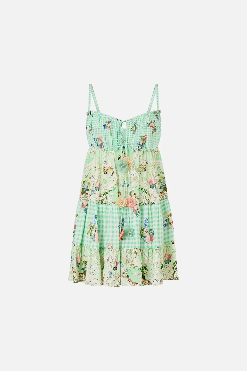GATHERED BUST TIERED MINI DRESS PESTANA PANORAMA - Image 3