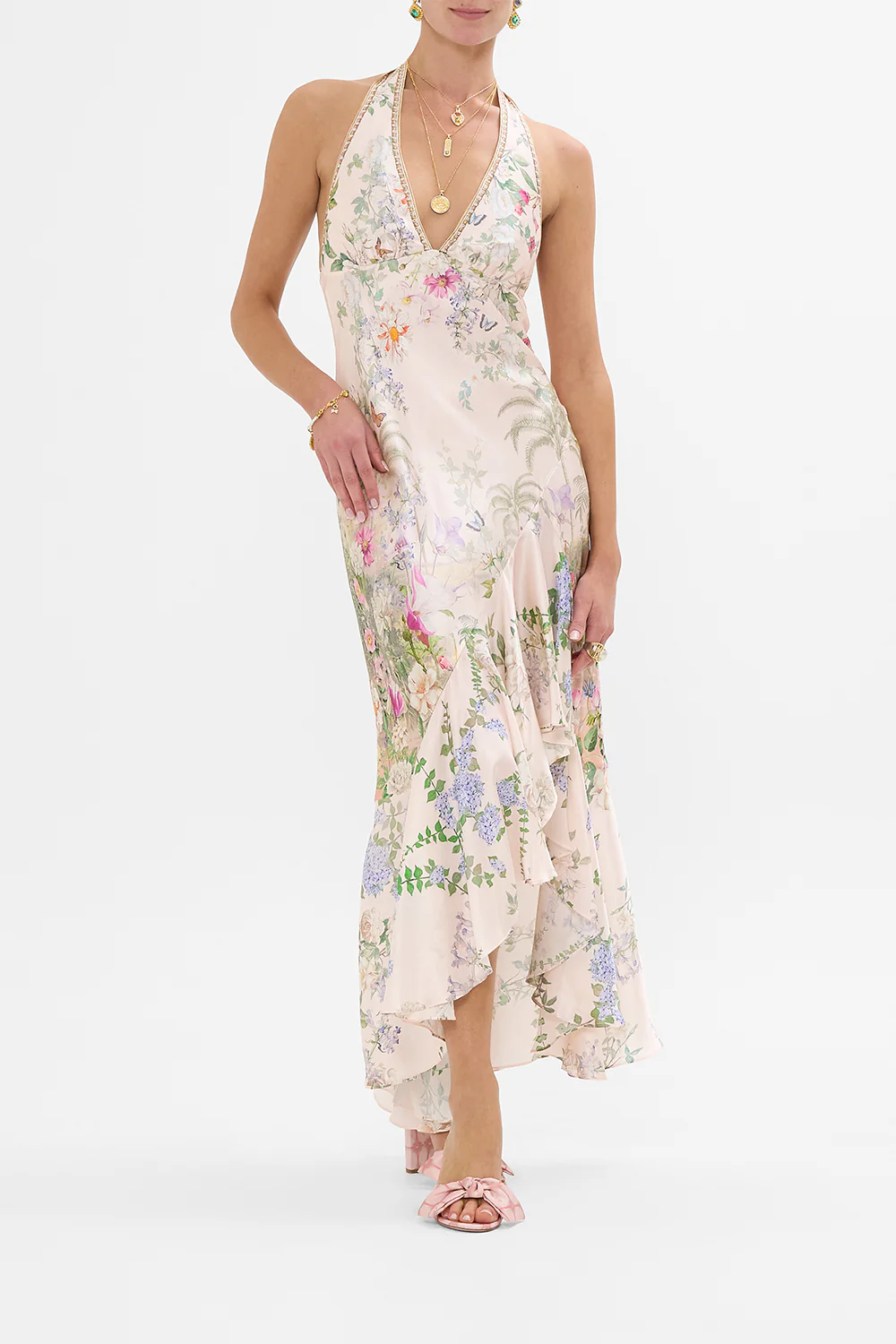BIAS HALTER DRESS WITH RUFFLE HEM PALACIO PLAYGROUND