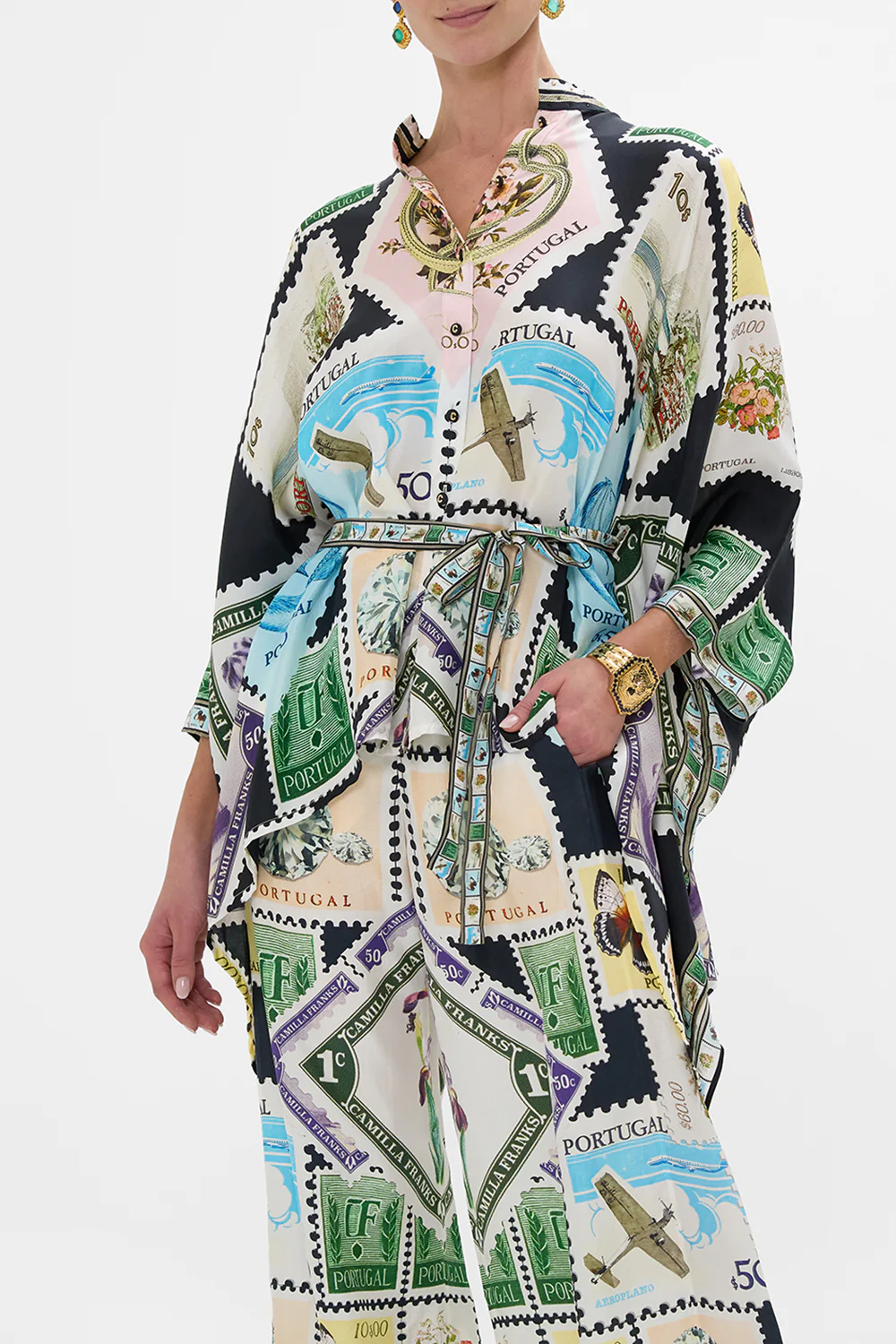 BUTTON THROUGH SCARF BLOUSE MY PORTO PEN PAL - Image 5