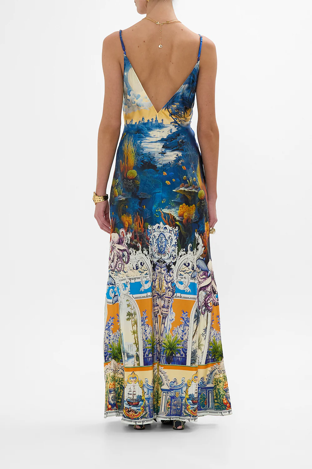 V NECK FULL LENGTH BIAS SLIP DRESS SONG OF SAINT ANTHONY - Image 2