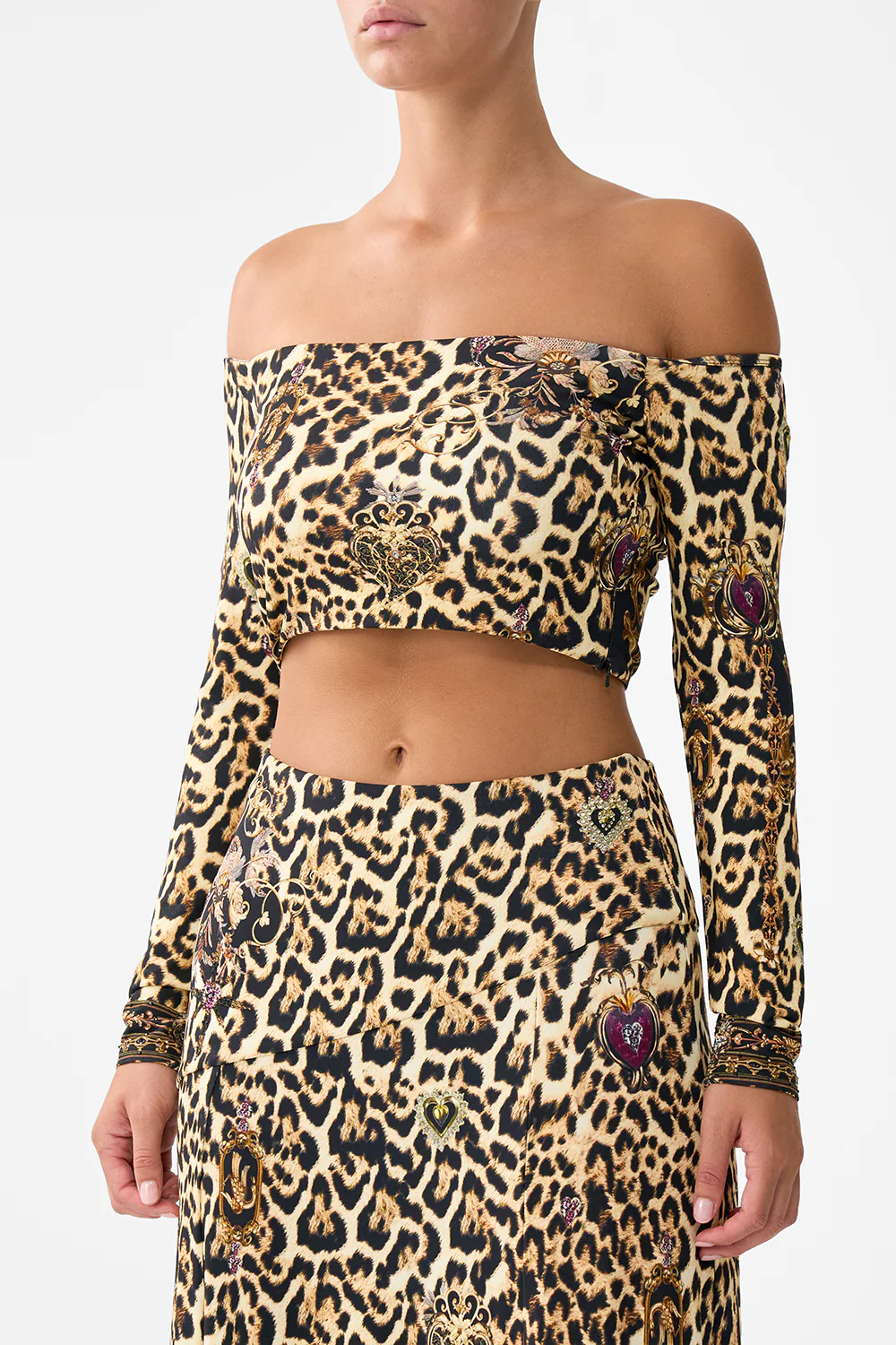OFF SHOULDER  CROPPED JERSEY TOP SAINTS AND SISTERS - Image 5