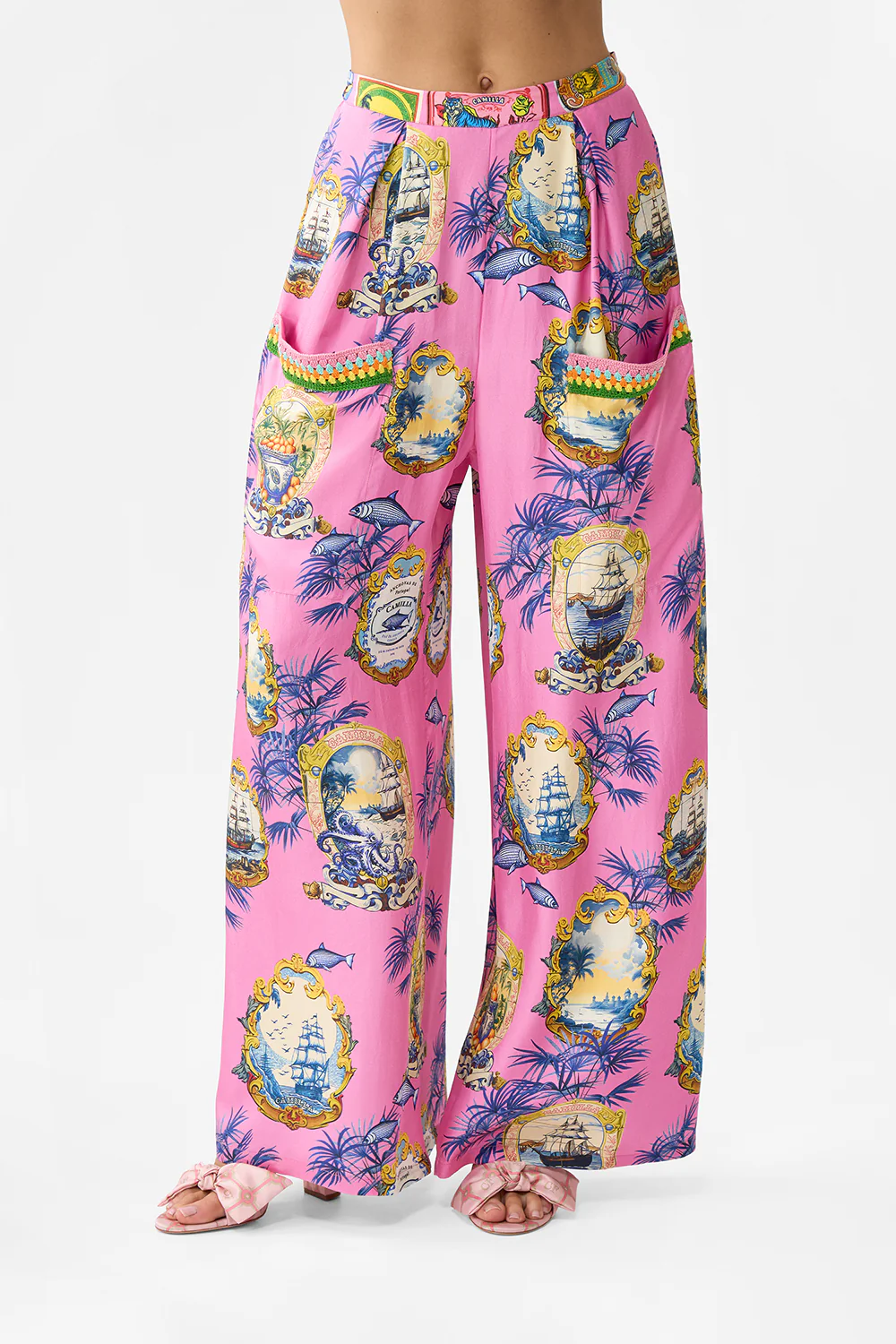 WIDE LEG TROUSER WITH FRONT POCKETS SALTY SPLENDOUR - Image 5