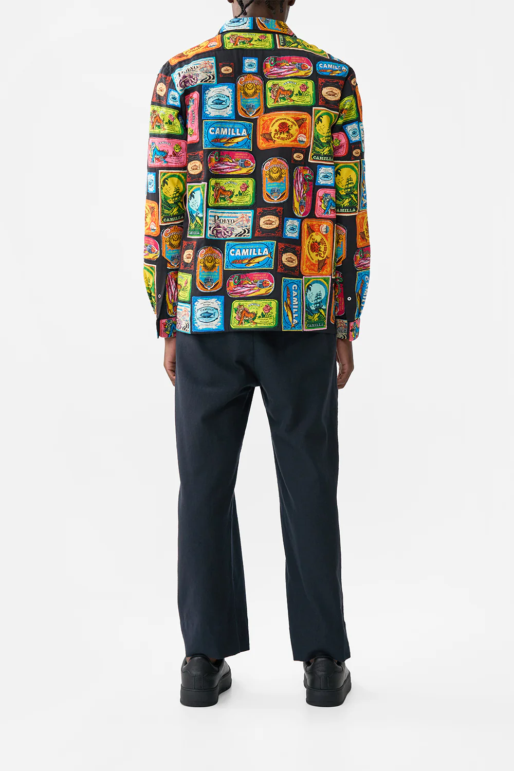 PATCHWORK LONG SLEEVE CAMP COLLAR SHIRT SAL DO MAR - Image 2