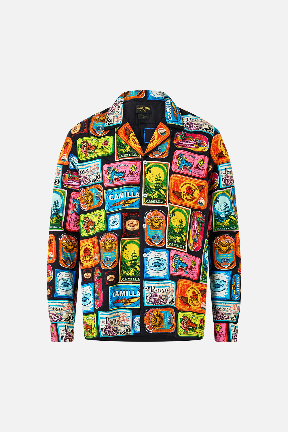 PATCHWORK LONG SLEEVE CAMP COLLAR SHIRT SAL DO MAR - Image 3