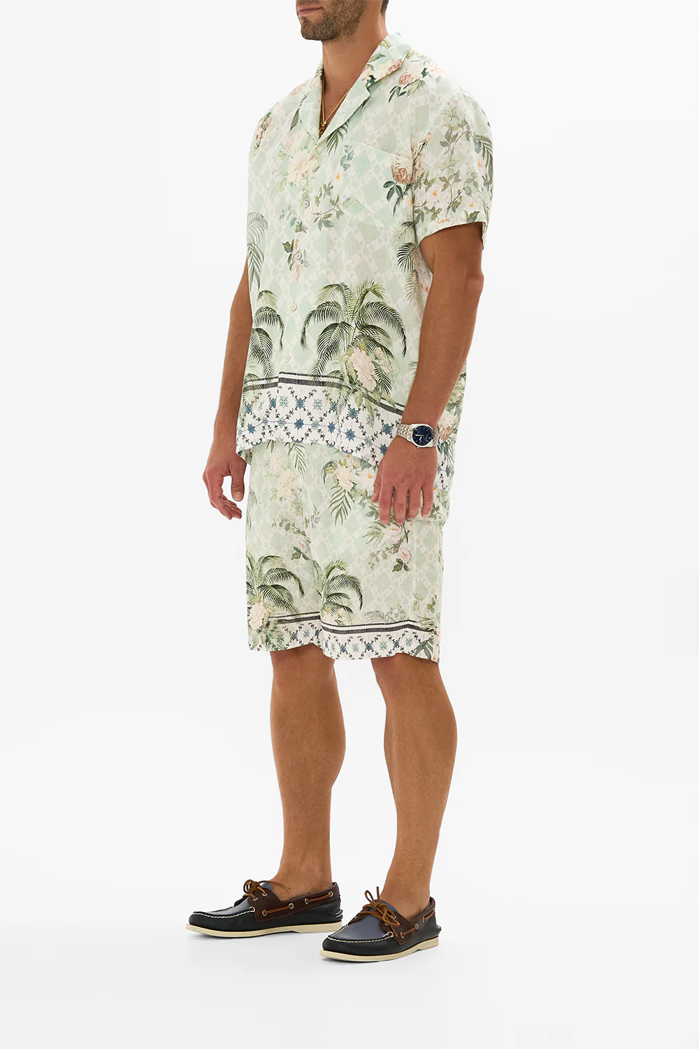 RELAXED FIT CAMP-COLLAR SHORT SLEEVE SHIRT JARDIM PARTY - Image 4