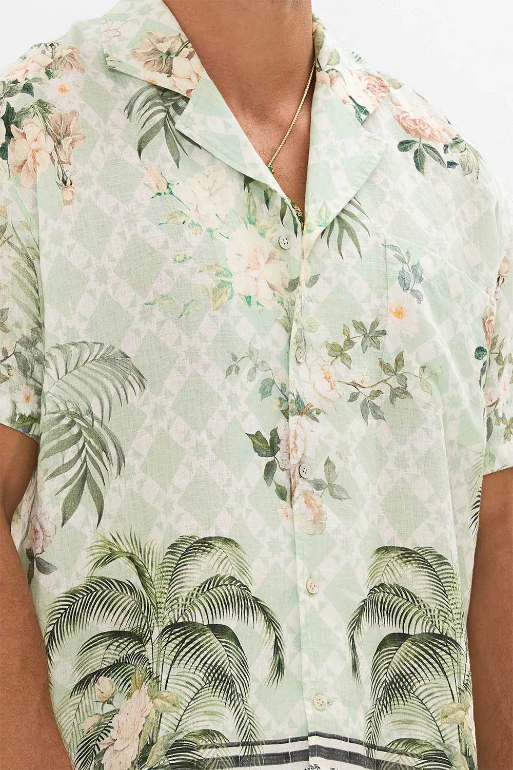 RELAXED FIT CAMP-COLLAR SHORT SLEEVE SHIRT JARDIM PARTY - Image 6
