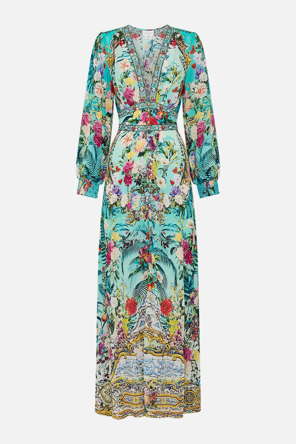 BUTTON DRESS WITH SHAPED WAISTBAND GARDENS OF QUELUZ - Image 3