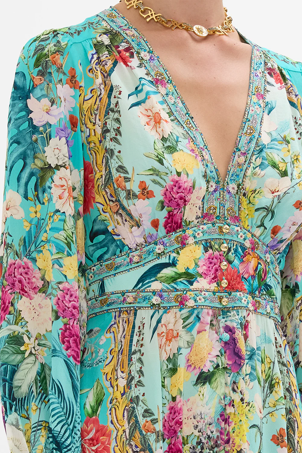 BUTTON DRESS WITH SHAPED WAISTBAND GARDENS OF QUELUZ - Image 6