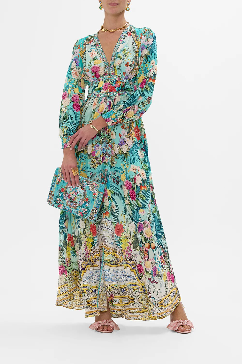 BUTTON DRESS WITH SHAPED WAISTBAND GARDENS OF QUELUZ - Image 7