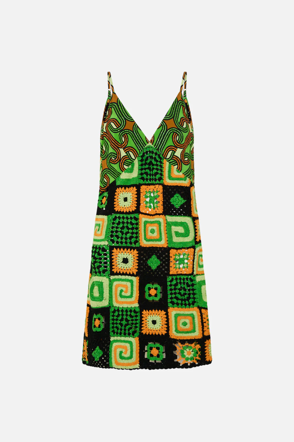 MINI CROCHET DRESS WITH SILK TOP GOOD VIBES GENERATION - Image 3