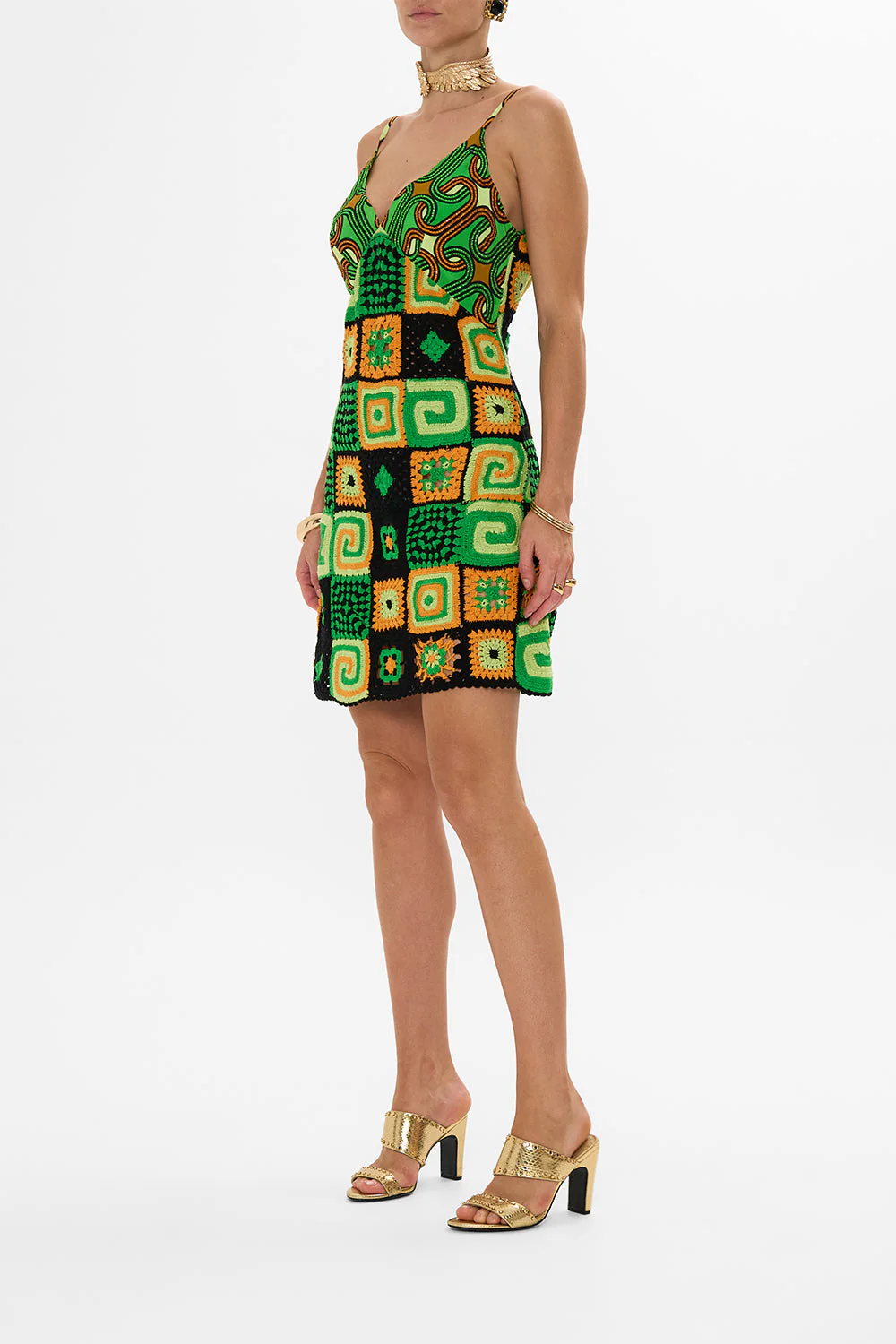 MINI CROCHET DRESS WITH SILK TOP GOOD VIBES GENERATION - Image 4