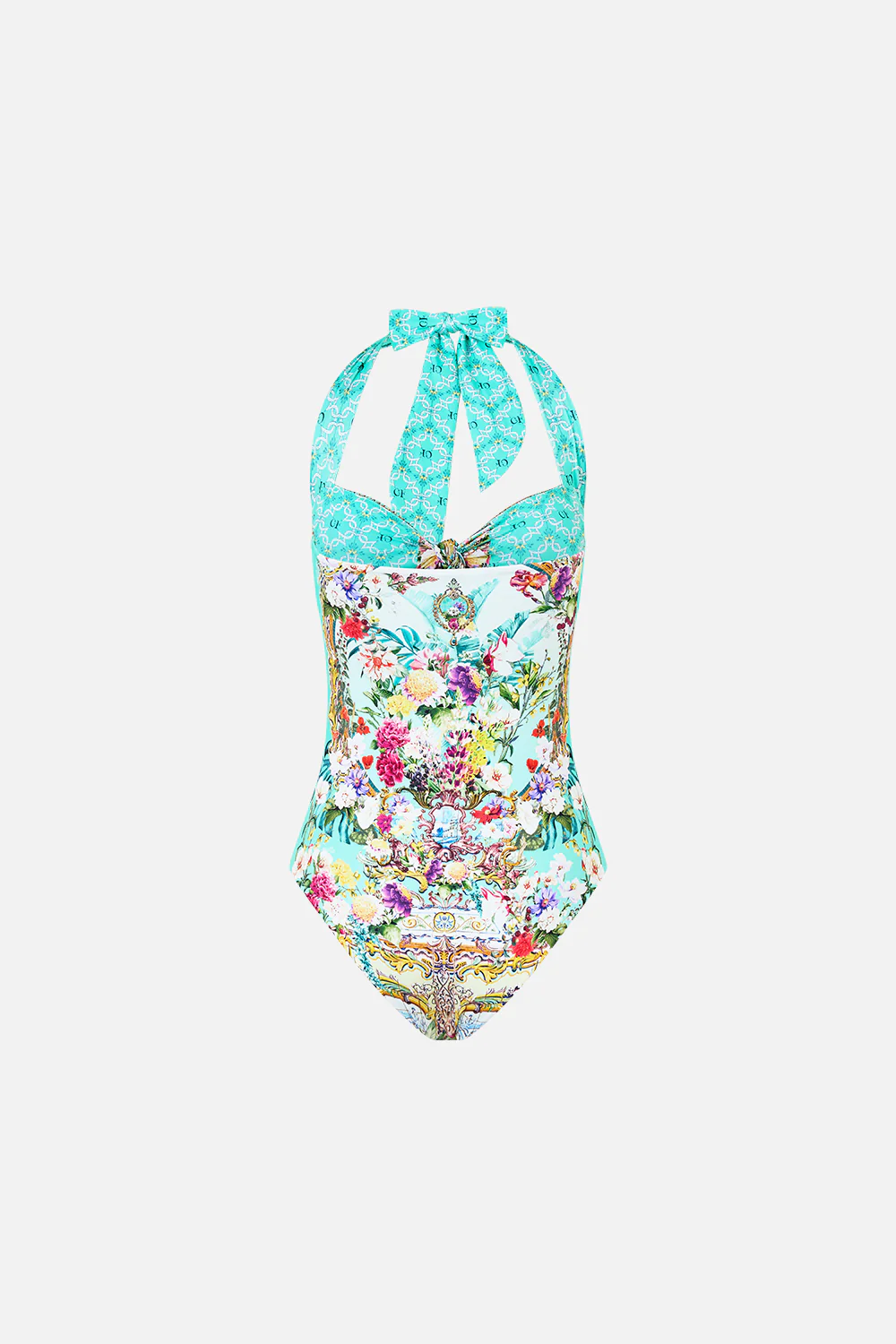 TIE FRONT HALTER NECK ONE PIECE GARDENS OF QUELUZ - Image 8