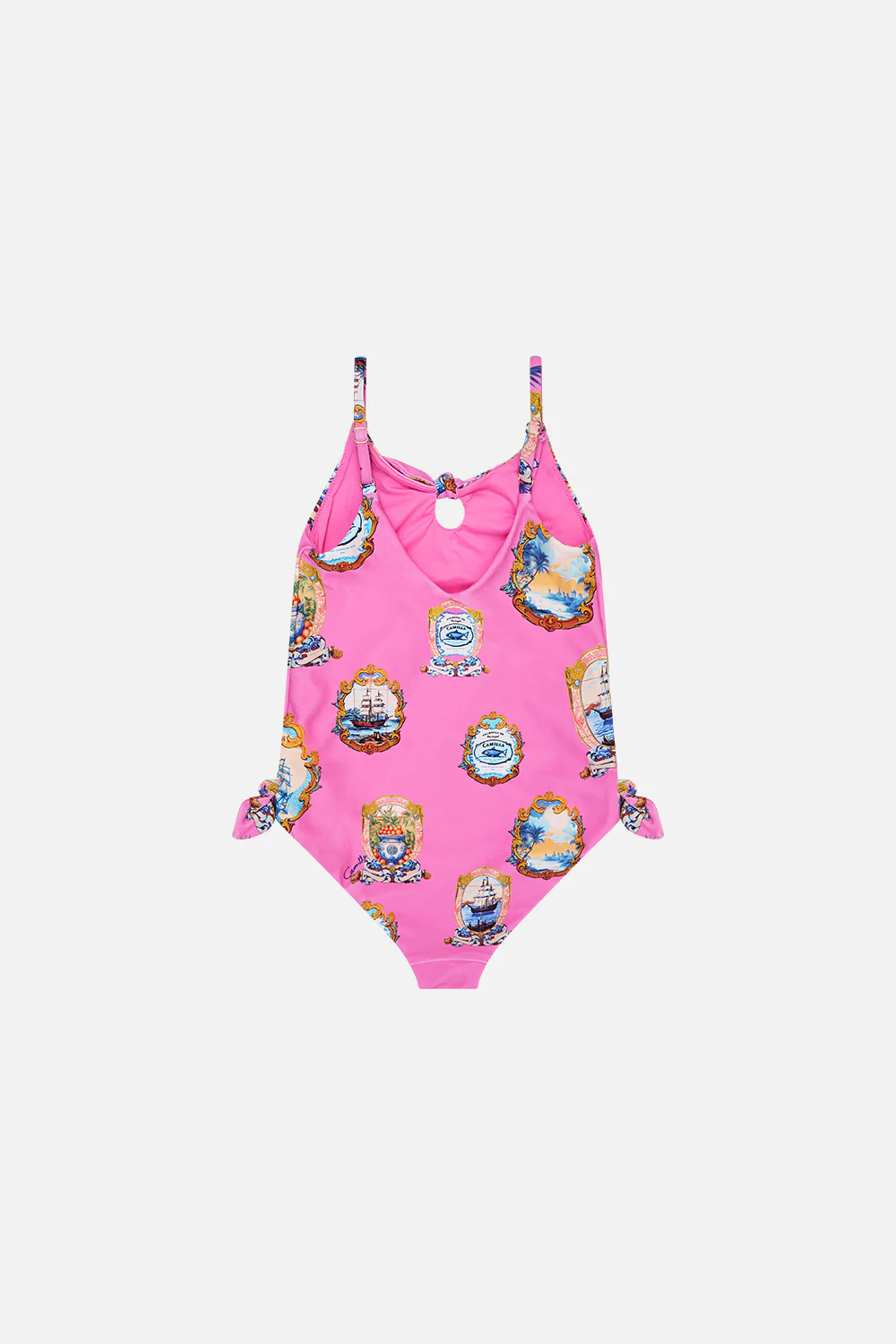 KIDS TIE DETAIL ONE PIECE 4-10 SALTY SPLENDOUR - Image 2