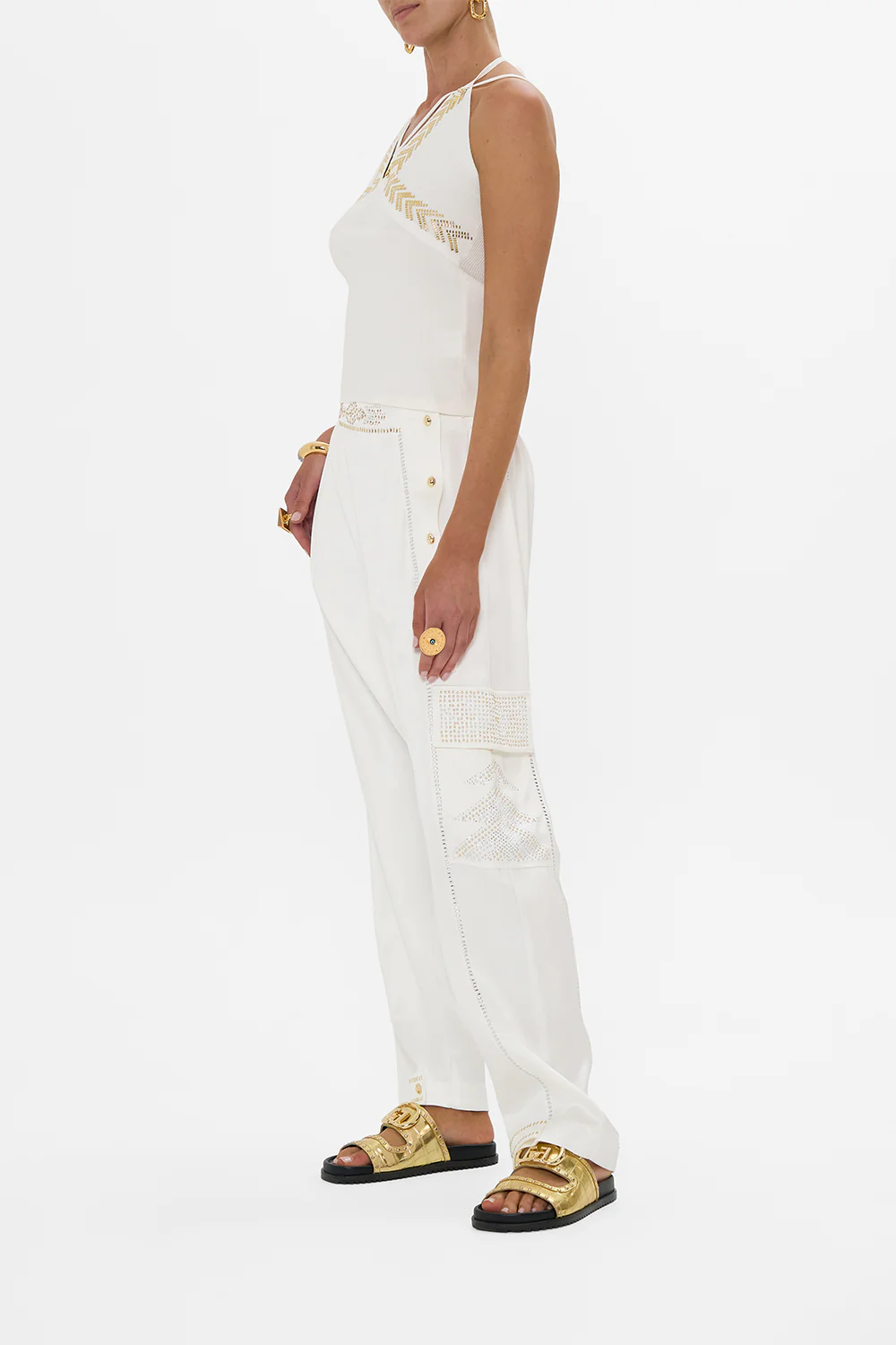 FITTED KNIT TOP WITH HARDWARE GODDESS ENERGY - Image 4