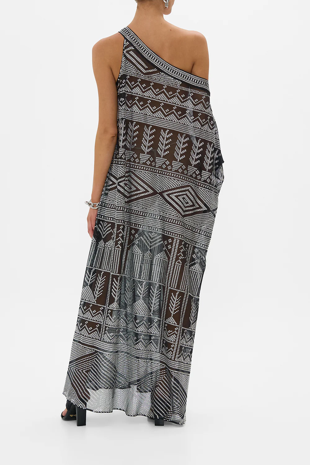 ONE SHOULDER KAFTAN WITH NECKBAND THE EGYPT EFFECT - Image 2
