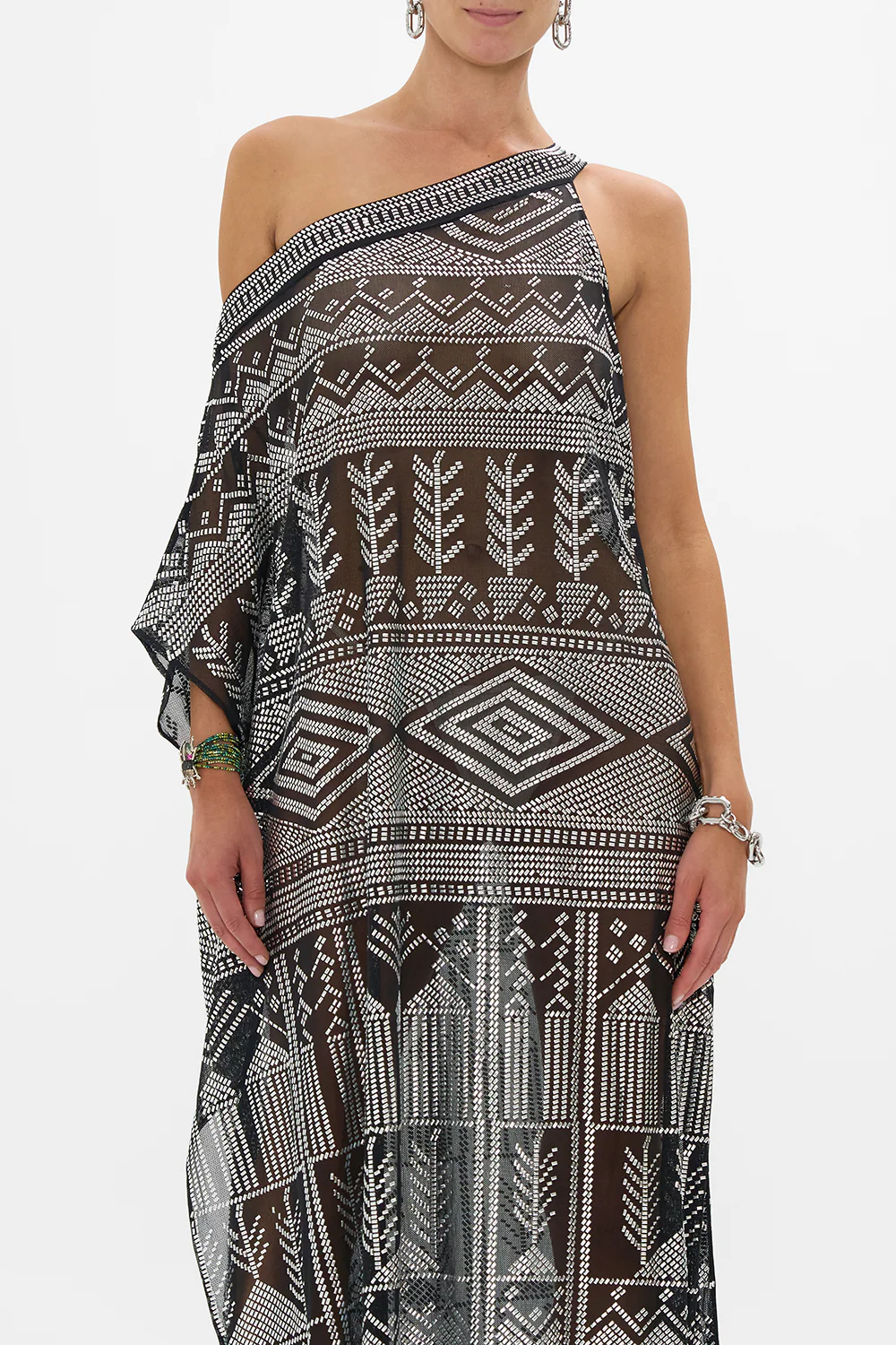 ONE SHOULDER KAFTAN WITH NECKBAND THE EGYPT EFFECT - Image 5