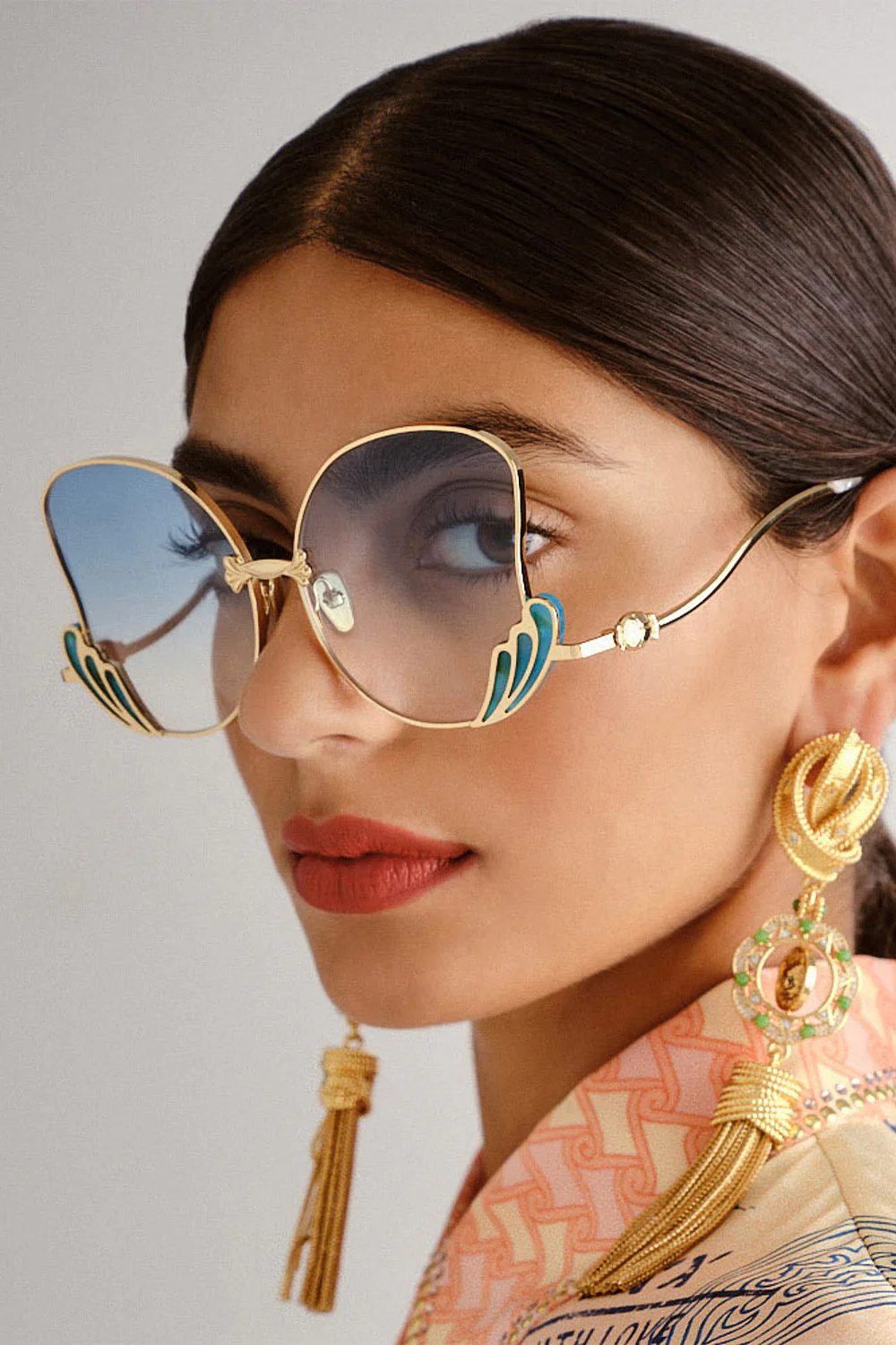 GODDESS ENERGY SUNGLASSES TURQUOISE MARBLE - Image 5