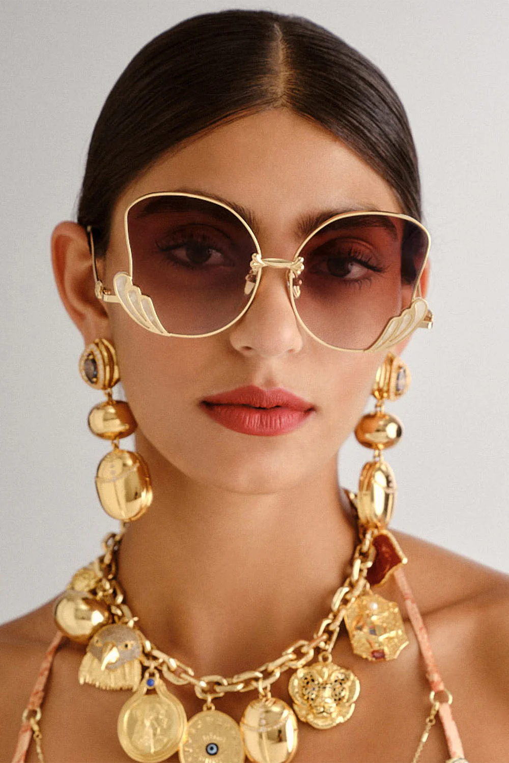 GODDESS ENERGY SUNGLASSES IVORY MARBLE - Image 4