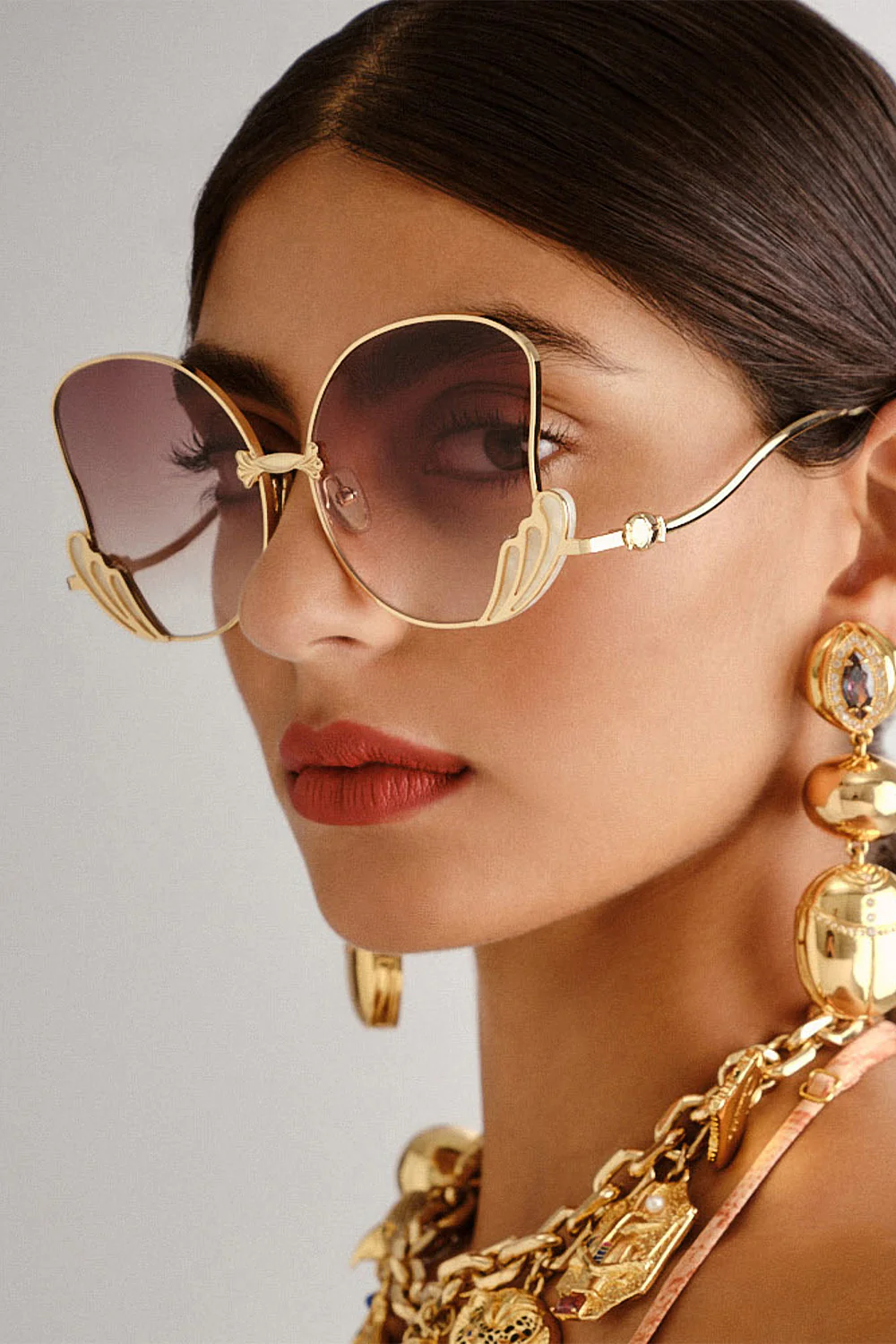 GODDESS ENERGY SUNGLASSES IVORY MARBLE - Image 5