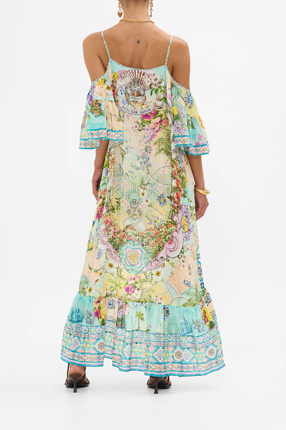 COLD SHOULDER HIGH LOW DRESS JUST COASTING - Image 2