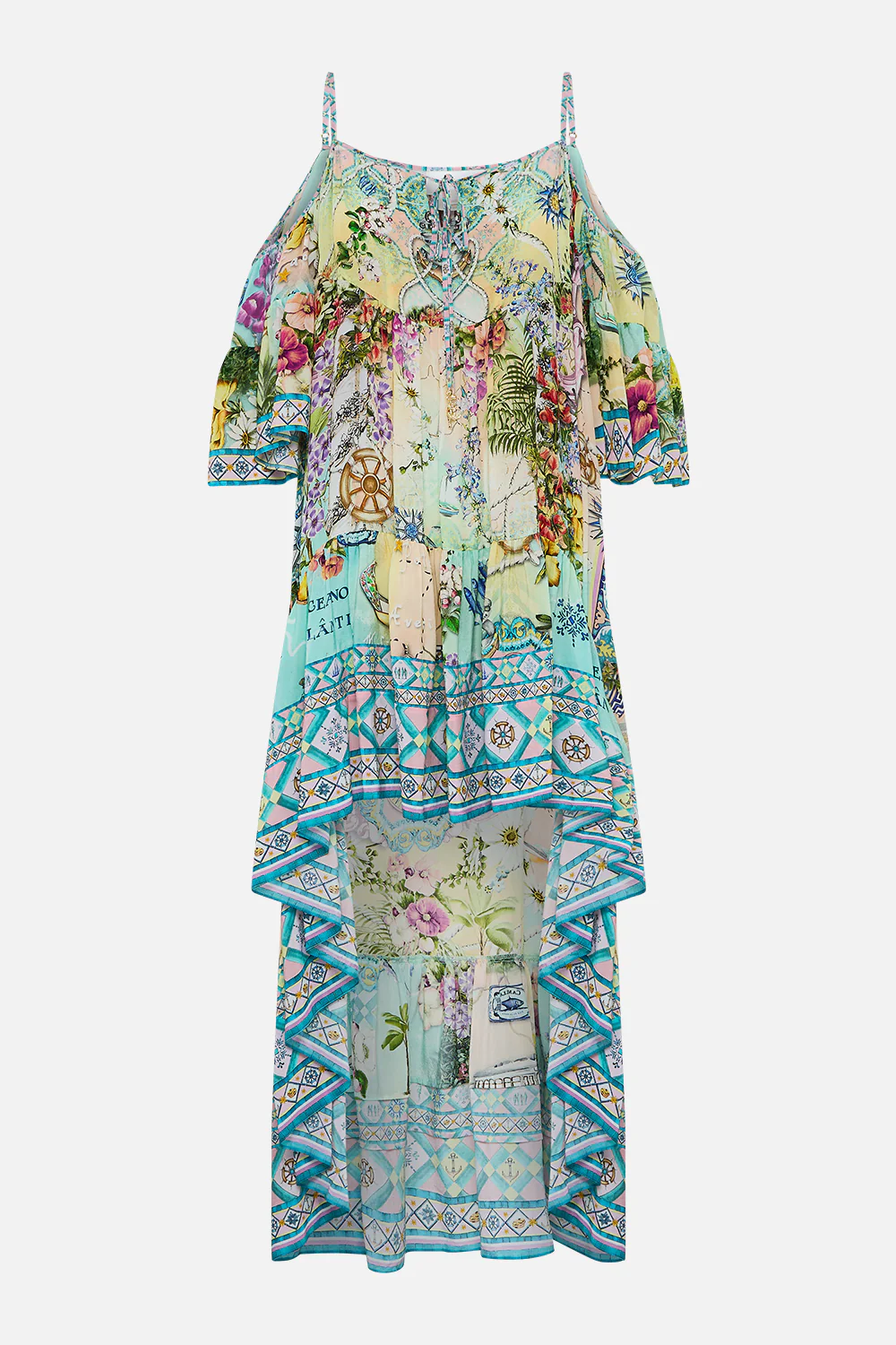 COLD SHOULDER HIGH LOW DRESS JUST COASTING - Image 3