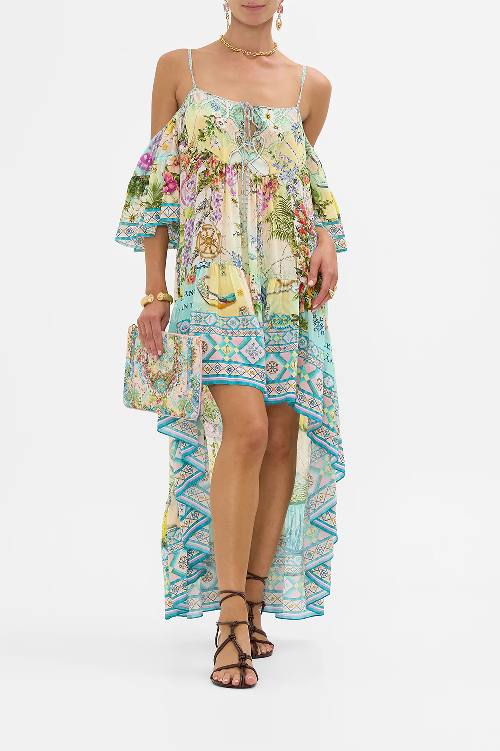 COLD SHOULDER HIGH LOW DRESS JUST COASTING - Image 7