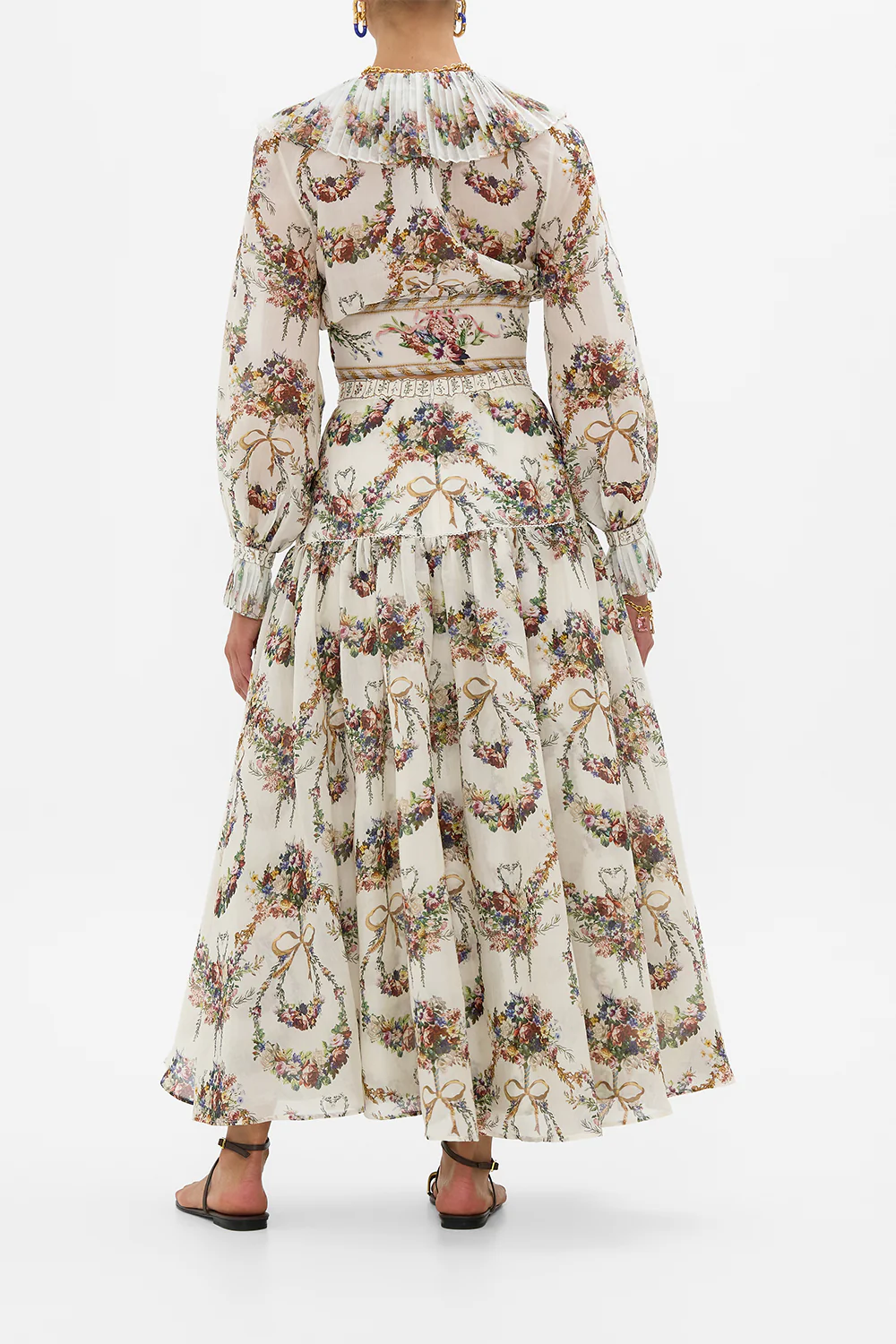 CROPPED WRAP TOP WITH PLEATED DETAIL DRESSING ROOM DRAMA - Image 2