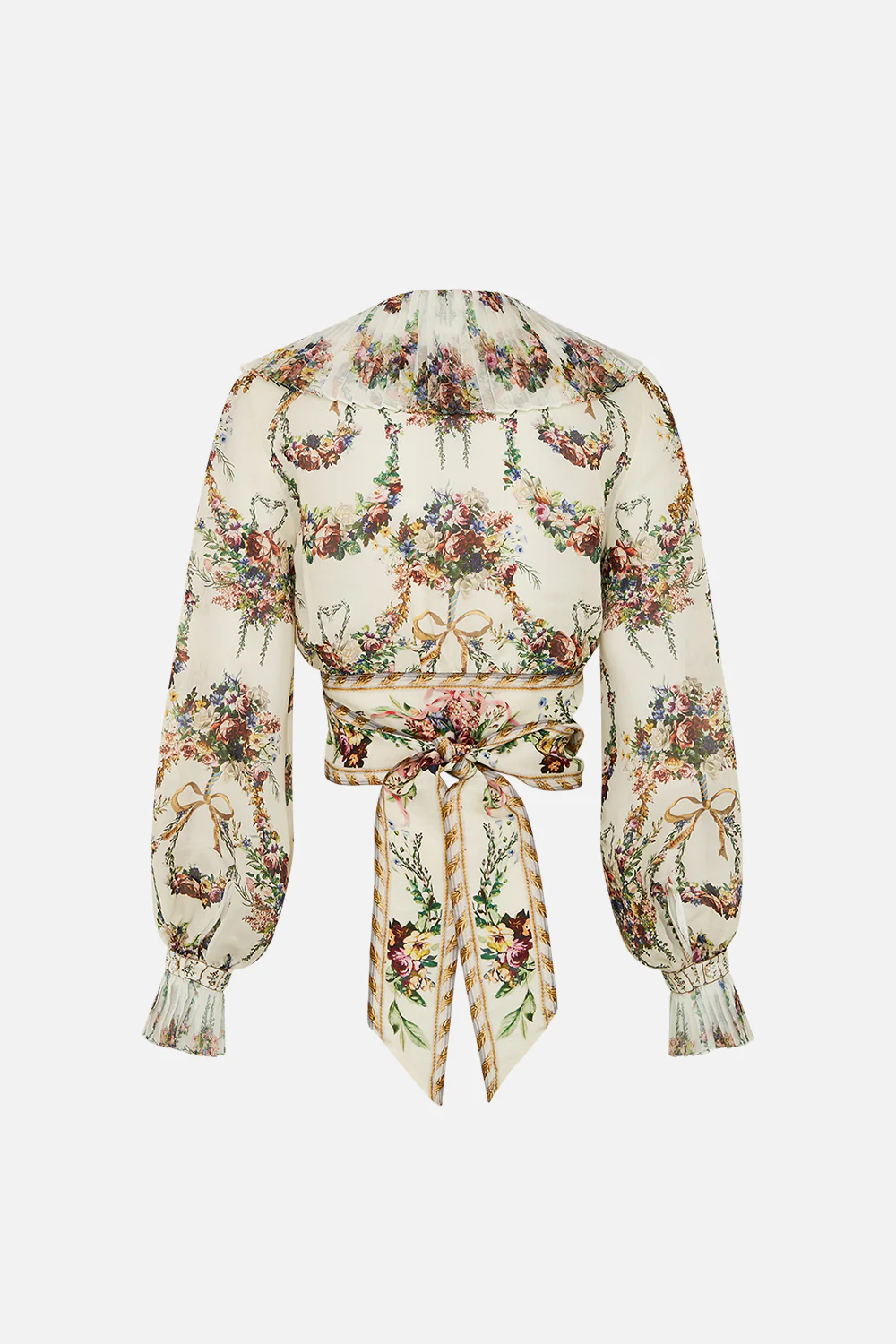 CROPPED WRAP TOP WITH PLEATED DETAIL DRESSING ROOM DRAMA - Image 7