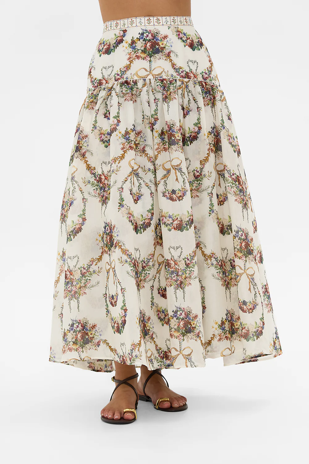 FITTED WAIST GATHERED SKIRT WITH LINING DRESSING ROOM DRAMA - Image 4