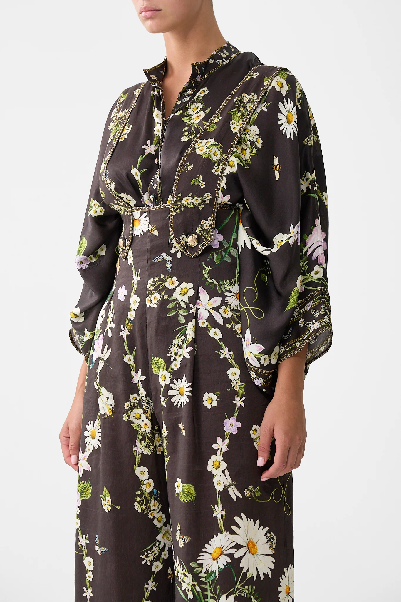 DETACHABLE STRAP WIDE LEG JUMPSUIT DISH IT, DAISY - Image 5