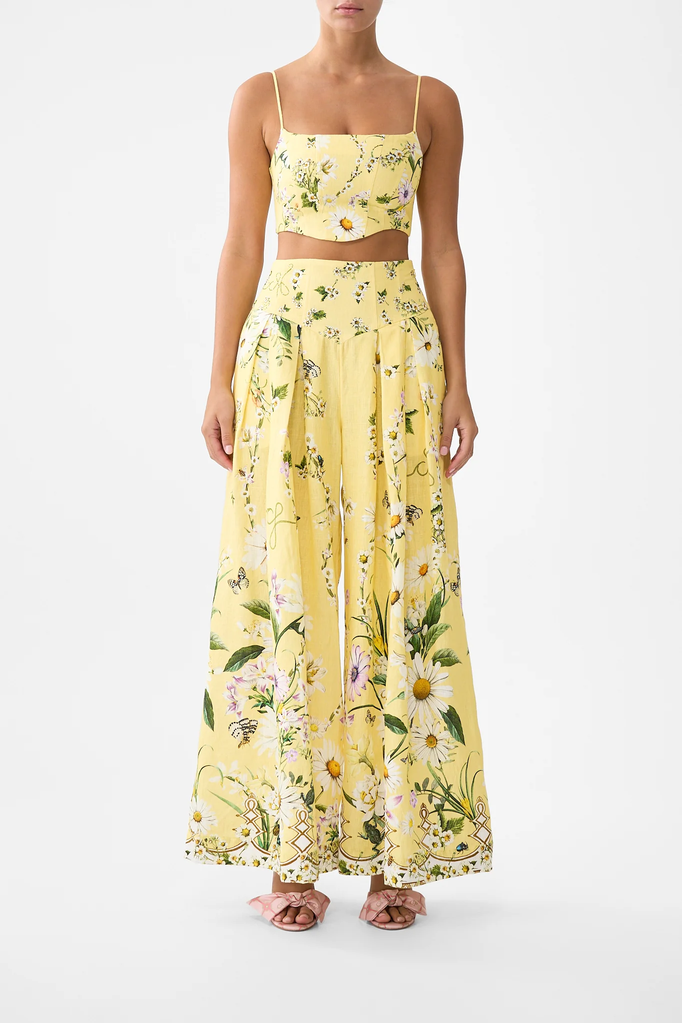 CORSET CROP TOP DAISY CHAINS