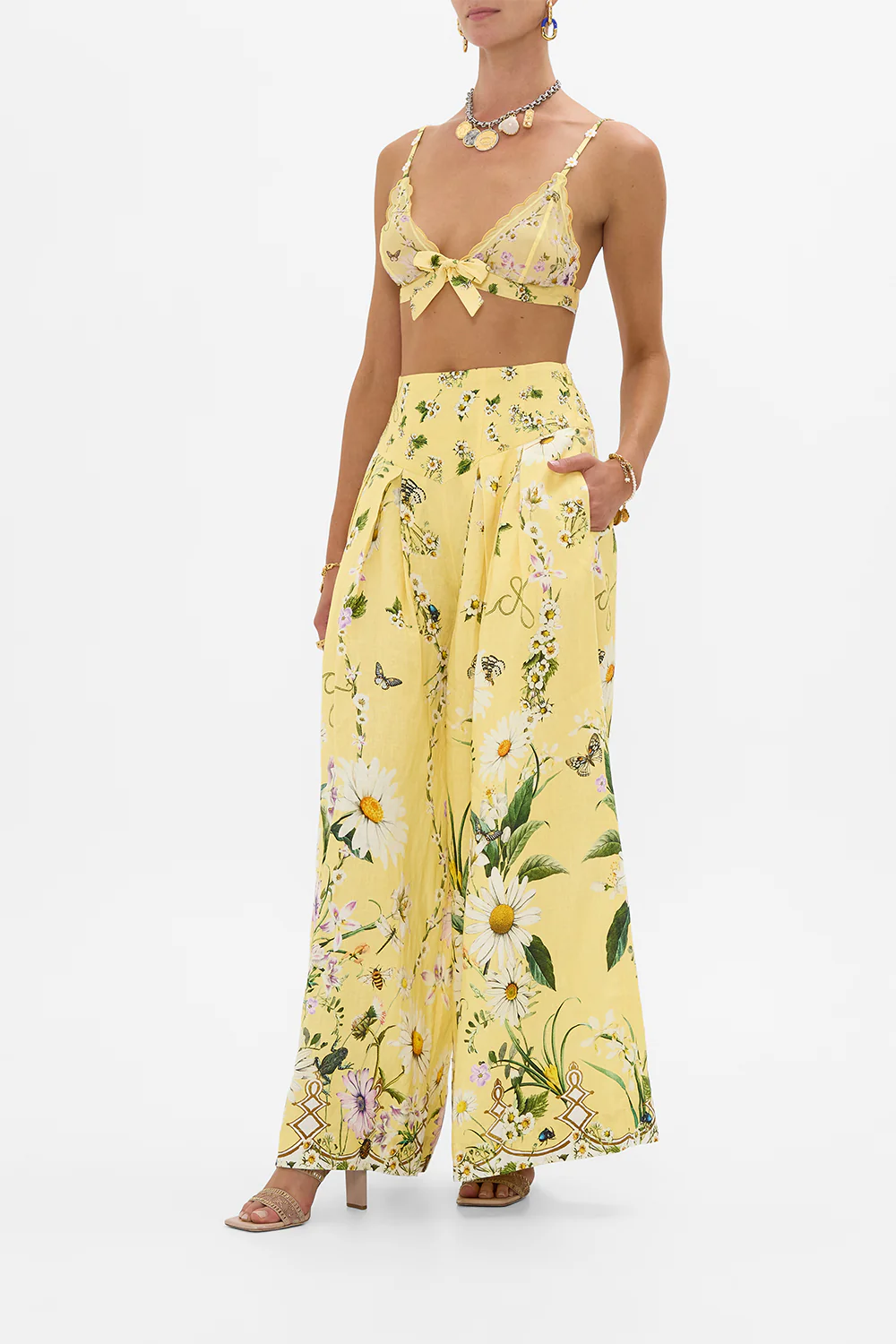 CORSET WAIST WIDE LEG PANT DAISY CHAINS - Image 4