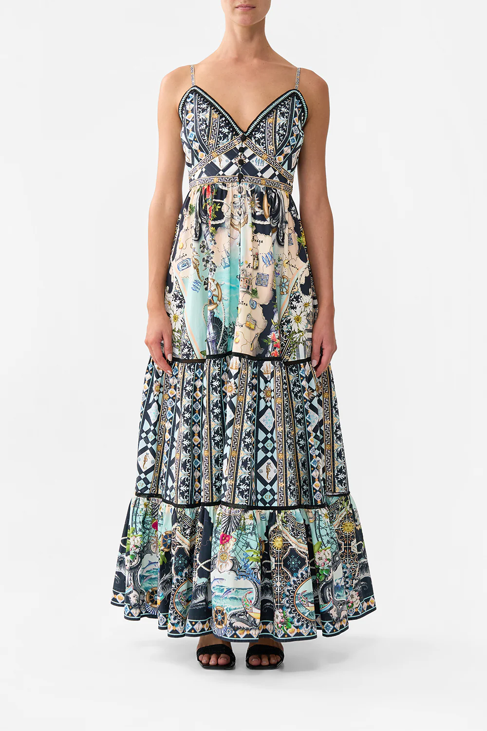 TIERED BODICE DRESS FOLK AFLOAT
