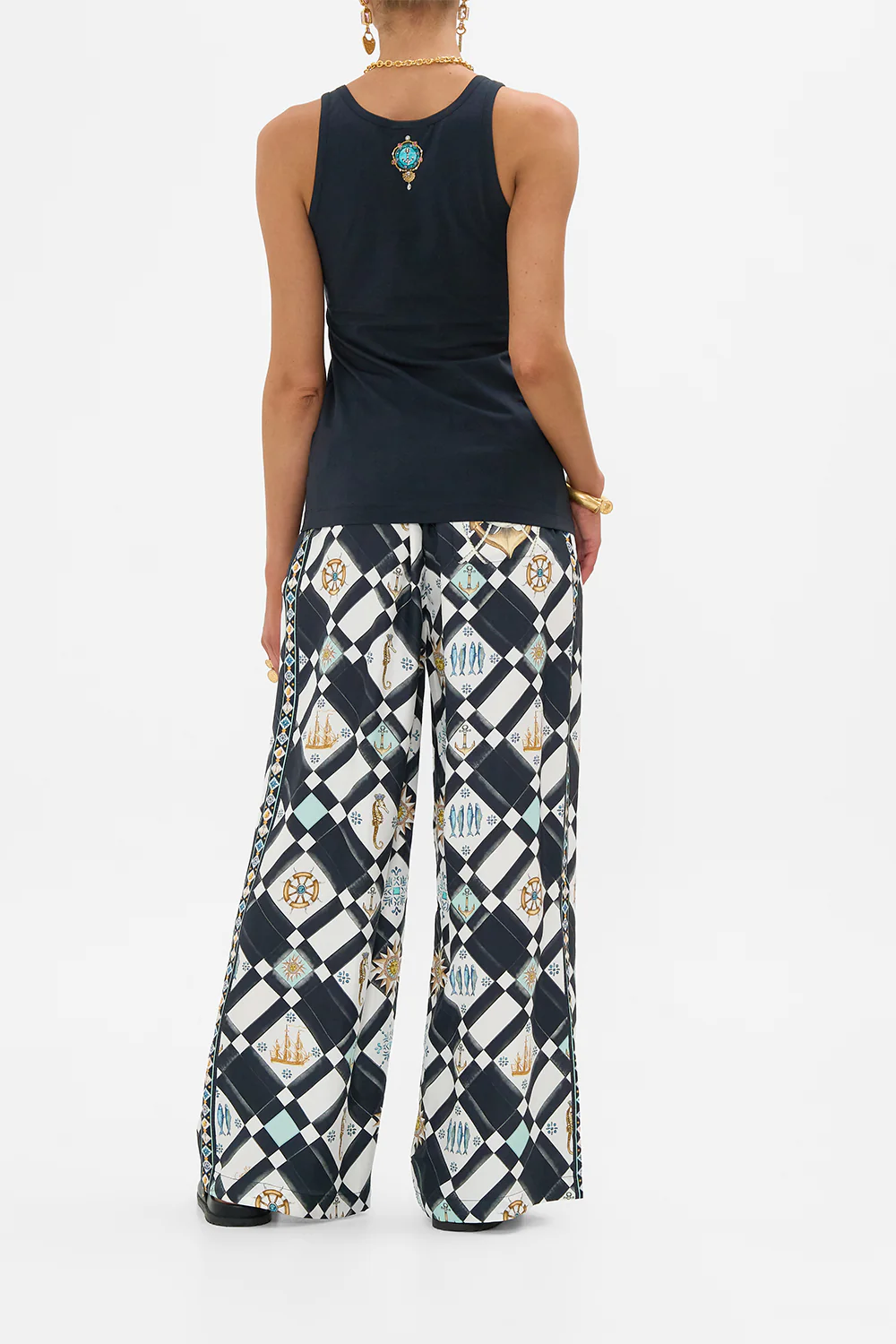 BUTTON FRONT LOUNGE PANT FOLK AFLOAT - Image 2