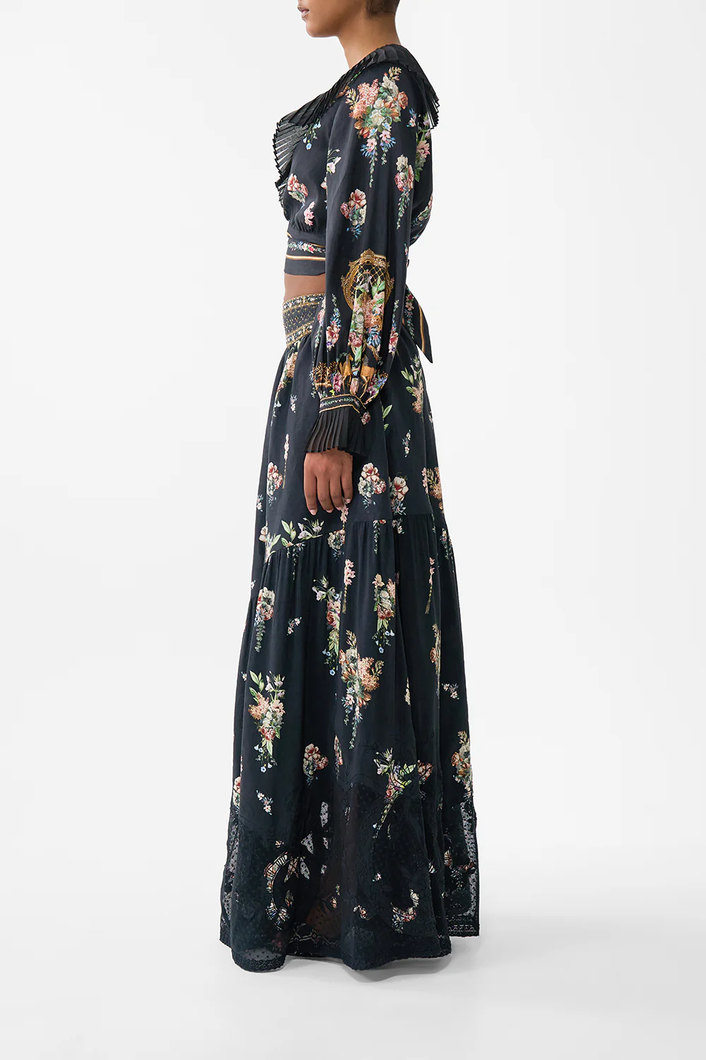 CROPPED WRAP TOP WITH PLEATED DETAIL NOBLE ENDEAVOURS - Image 4