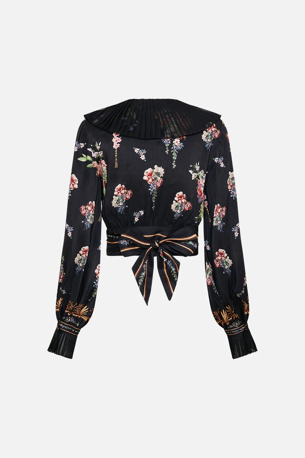 CROPPED WRAP TOP WITH PLEATED DETAIL NOBLE ENDEAVOURS - Image 6