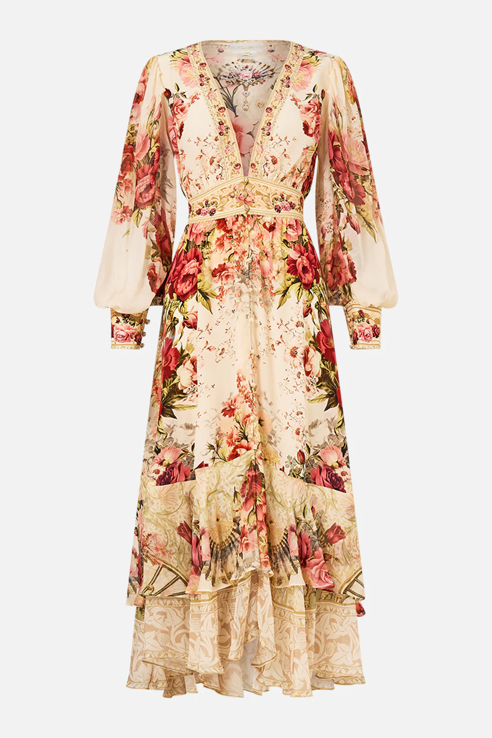LONG BUTTON FRONT DRESS MEET ME AT THE MAJESTIC - Image 3