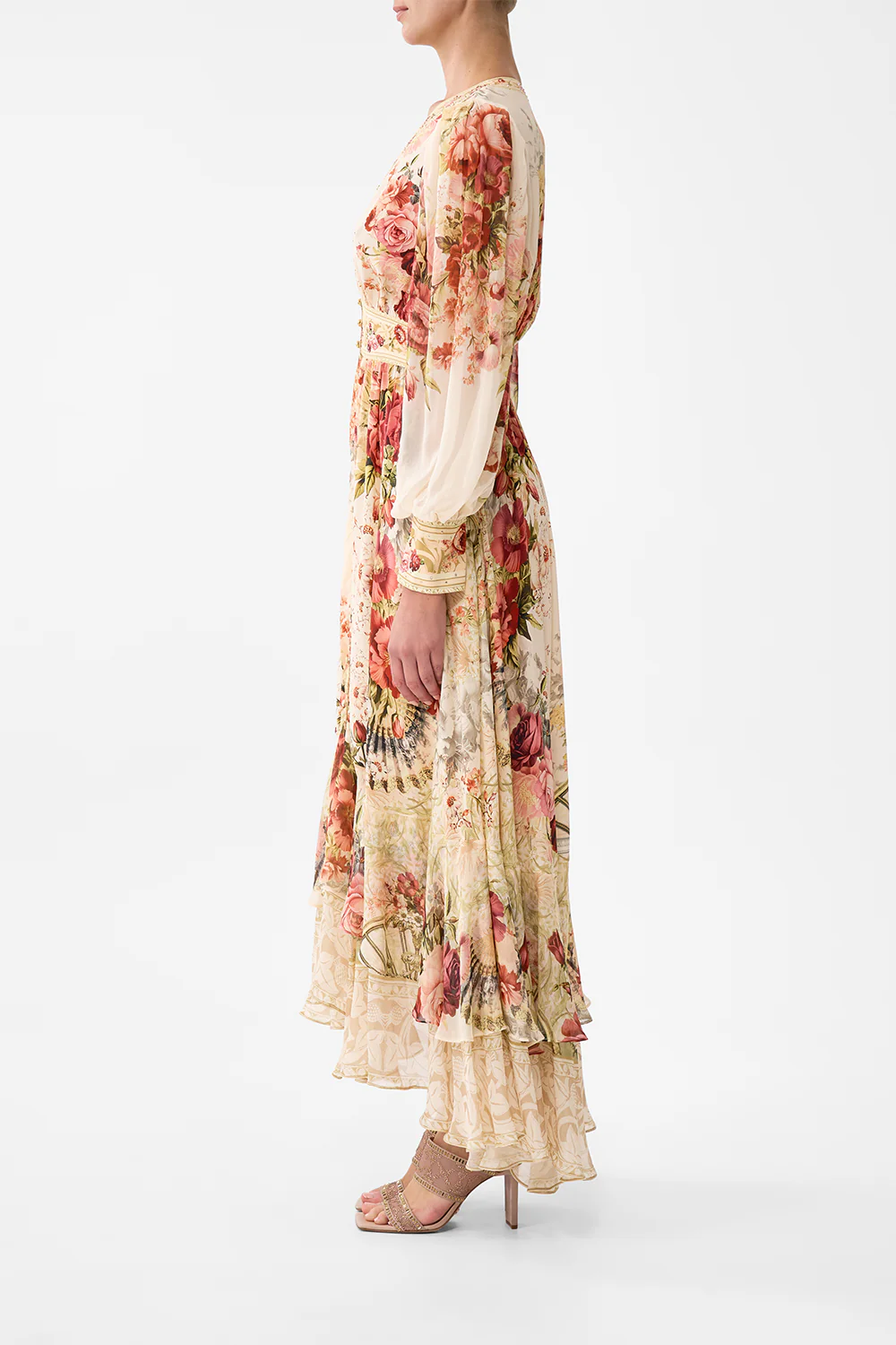 LONG BUTTON FRONT DRESS MEET ME AT THE MAJESTIC - Image 4