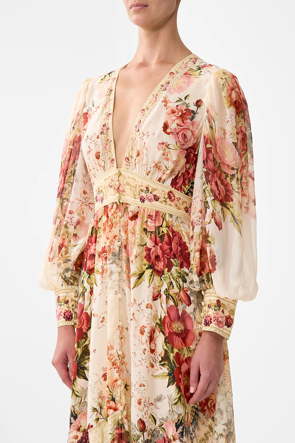 LONG BUTTON FRONT DRESS MEET ME AT THE MAJESTIC - Image 5
