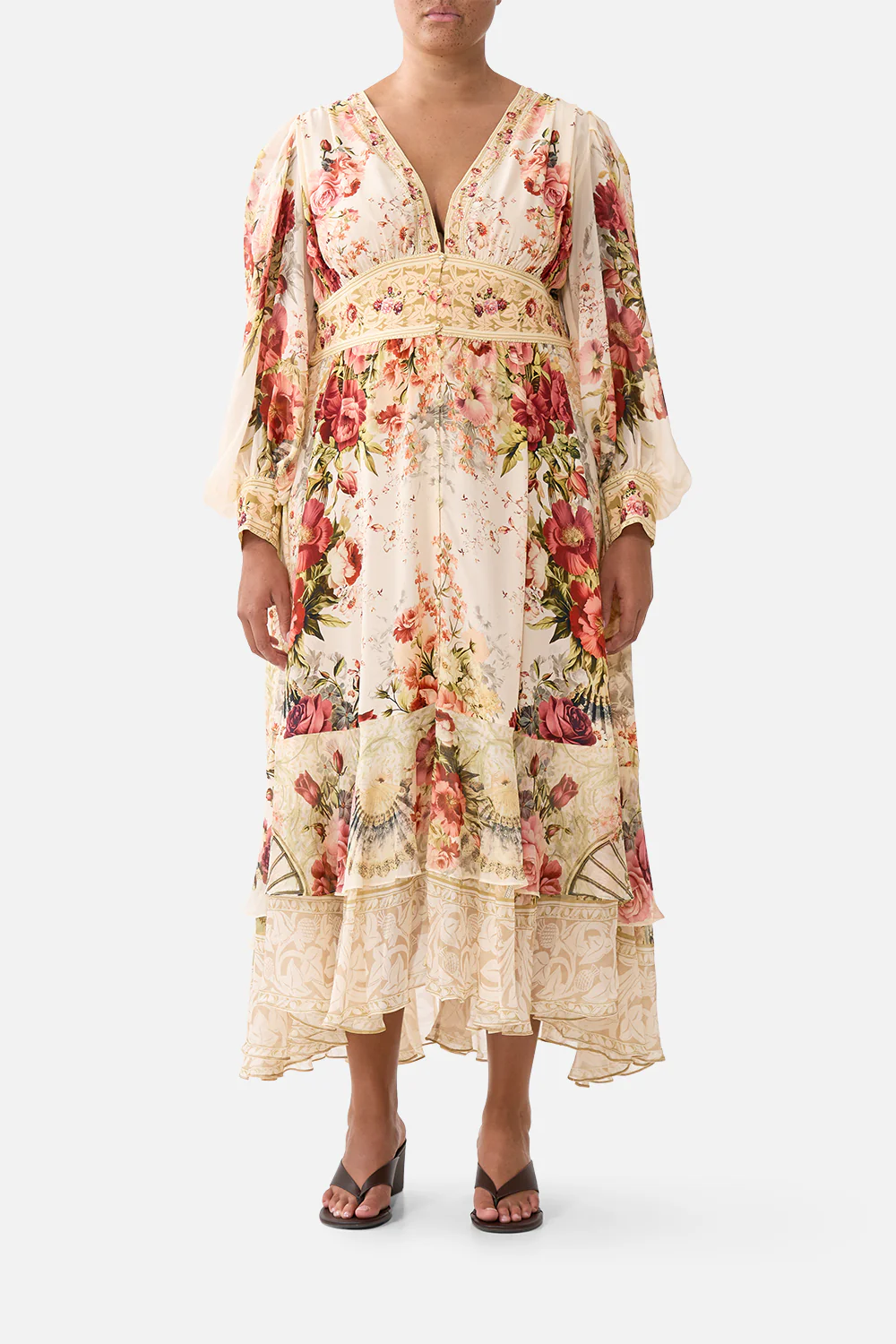 LONG BUTTON FRONT DRESS MEET ME AT THE MAJESTIC - Image 9