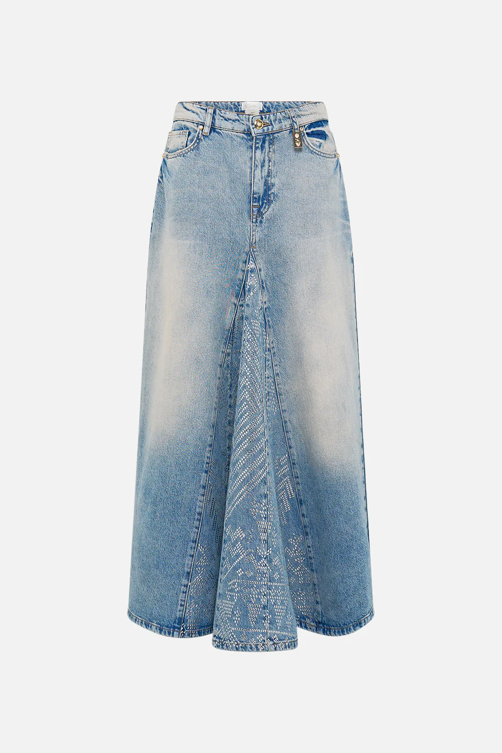 ALIKA OASIS ODYSSEY A-LINE MAXI SKIRT DENIM - Image 3