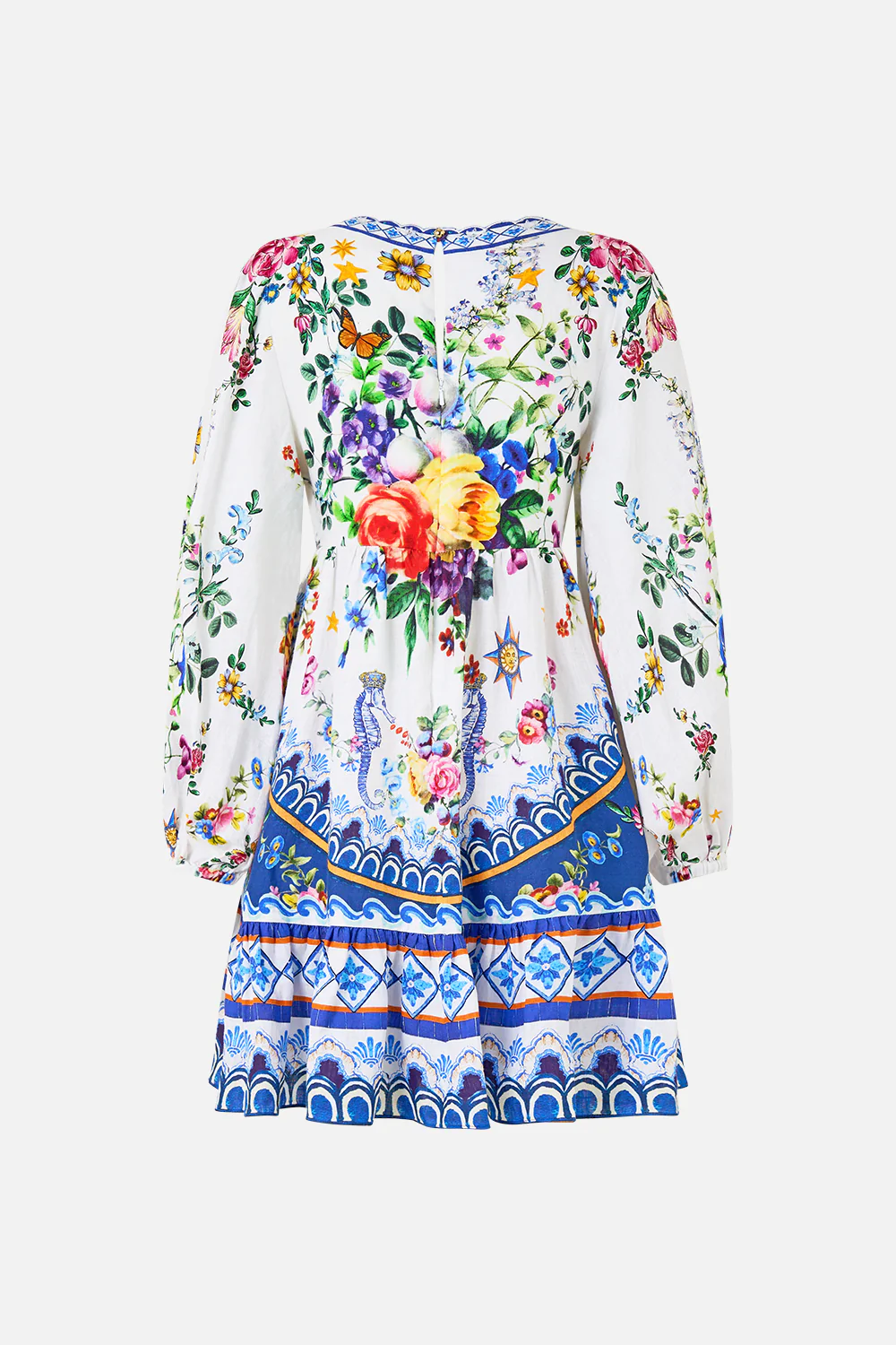 SHORT TIE FRONT BLOUSON DRESS TILES DARLS - Image 8
