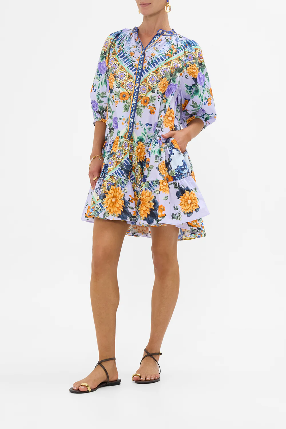 PUFF SLEEVE SHIRT DRESS LUSCIOUS IN LISBON - Image 4
